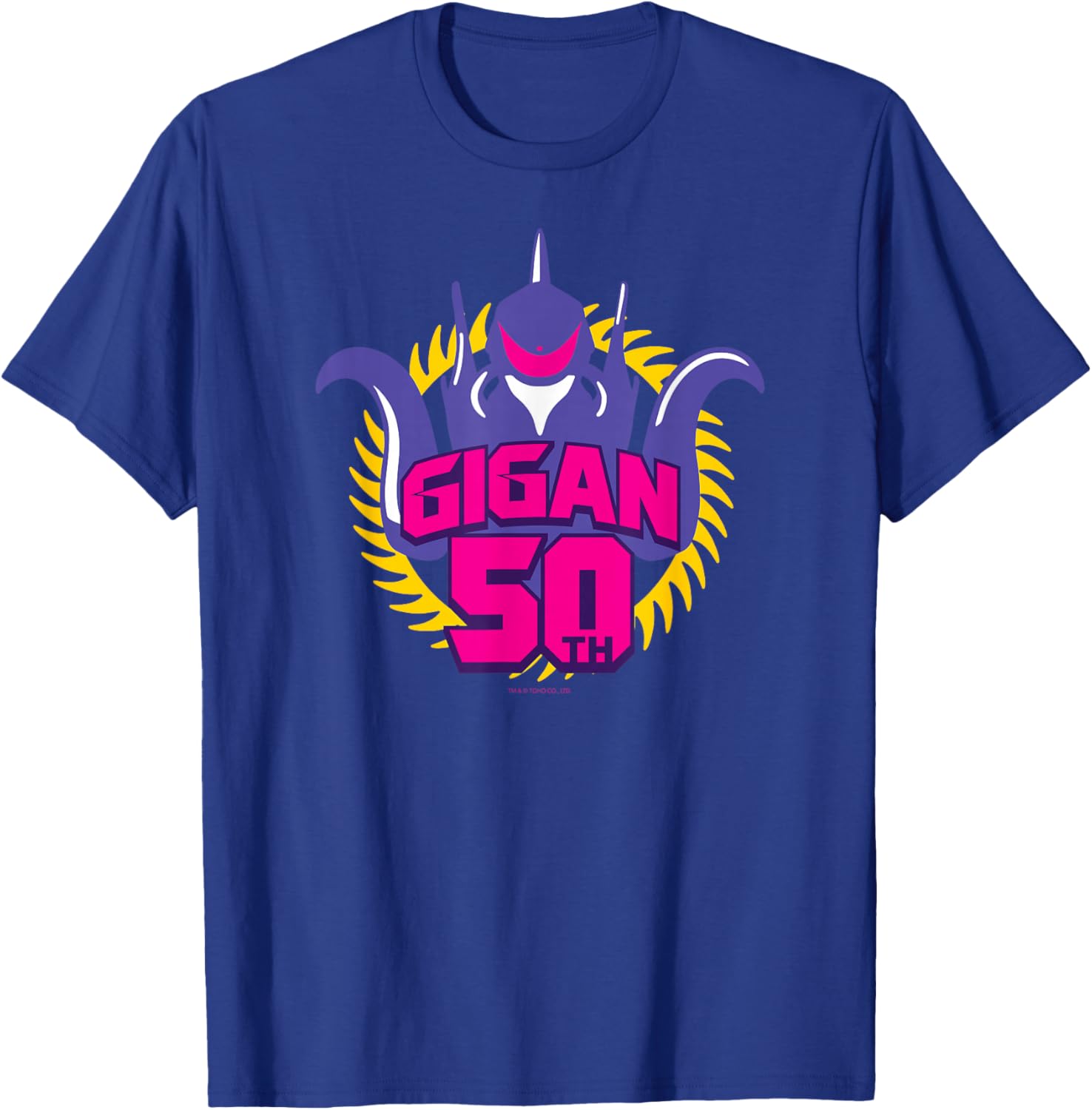 Godzilla Gigan 50th Anniversary Pink Line Art T-Shirt - T-Shirt | Royal