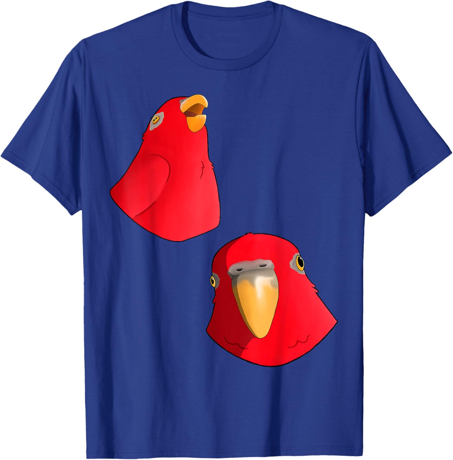 Red Birb - Bird Laughing Then Staring wuewuewue T-Shirt - T-Shirt | Royal