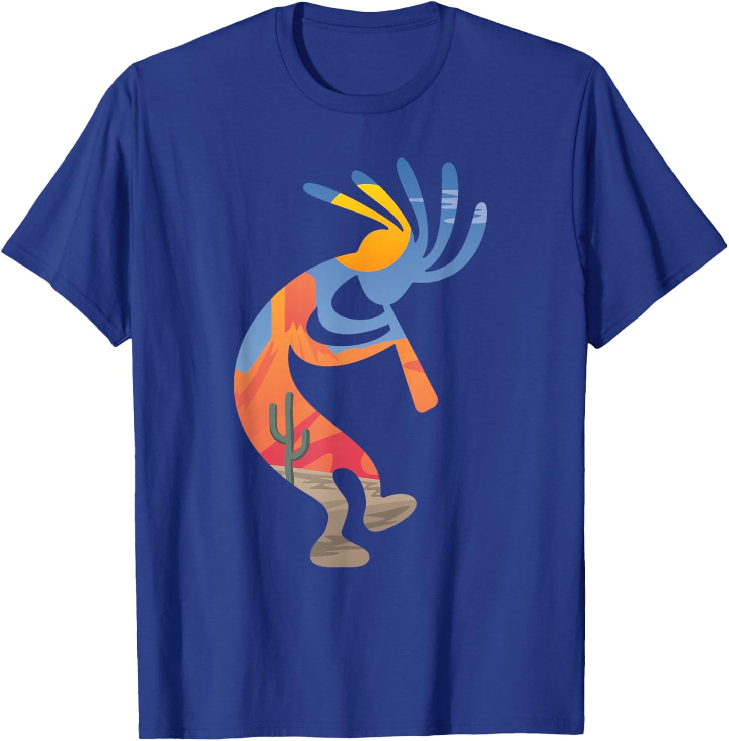 Dancing Southwestern USA Kokopelli Symbol T-Shirt - T-Shirt | Royal