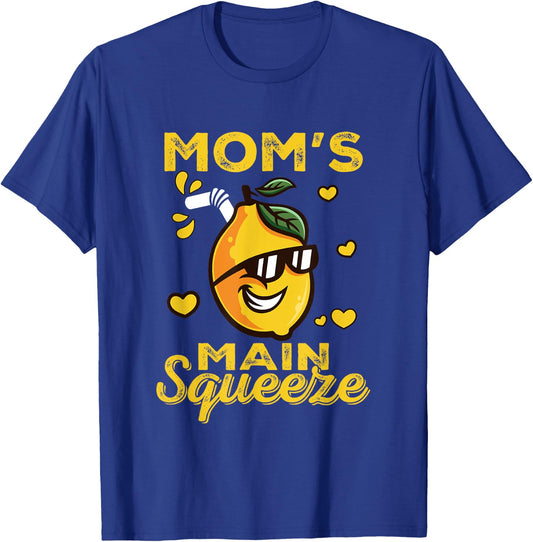 Cute Funny Mom's Main Squeeze Funny Lemon Boy Girl Toddler T-Shirt - T-Shirt | Royal