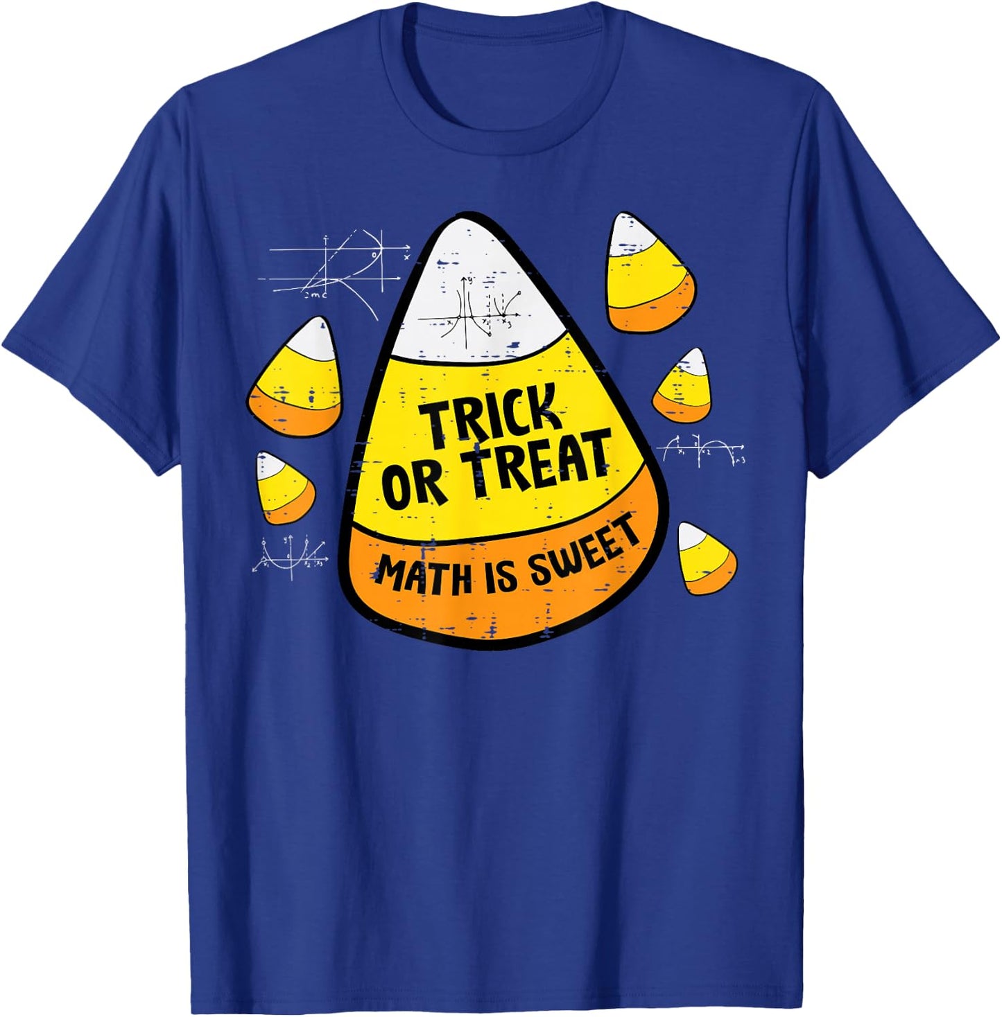Halloween Candy Corn Math Sweet Trick Treat Men Women Kids T-Shirt - T-Shirt | Royal