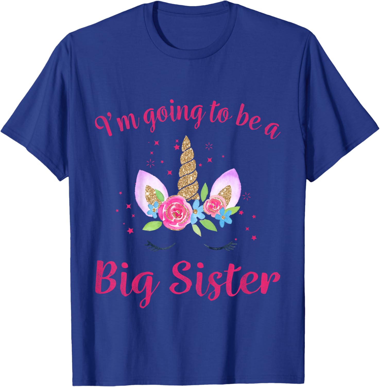 Kids Big Sister Unicorn I'm Going to be a Big Sister T-Shirt - T-Shirt | Royal