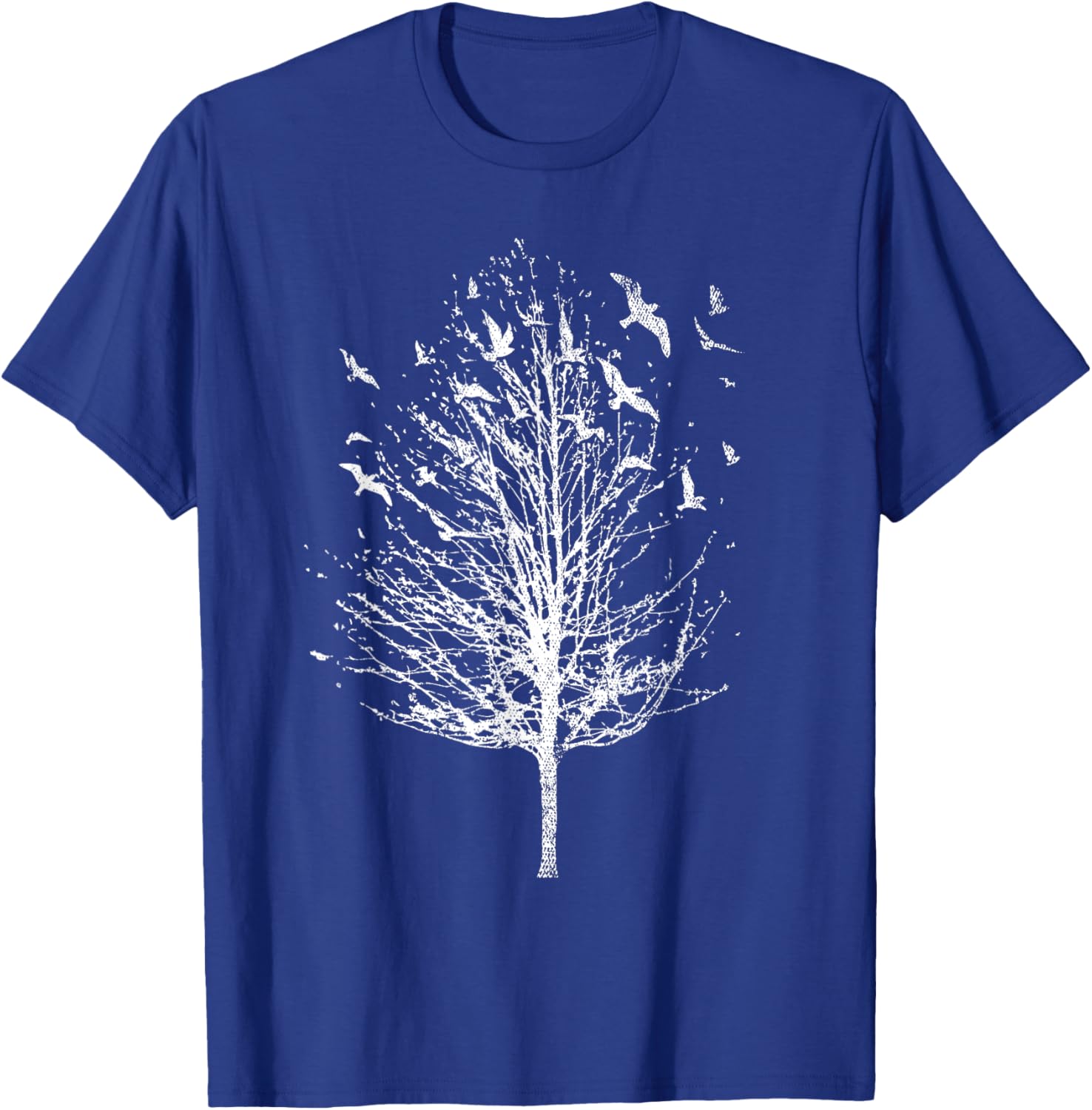 Forest Tree Flock Of Birds Outdoor Wildlife Nature T-Shirt - T-Shirt | Royal