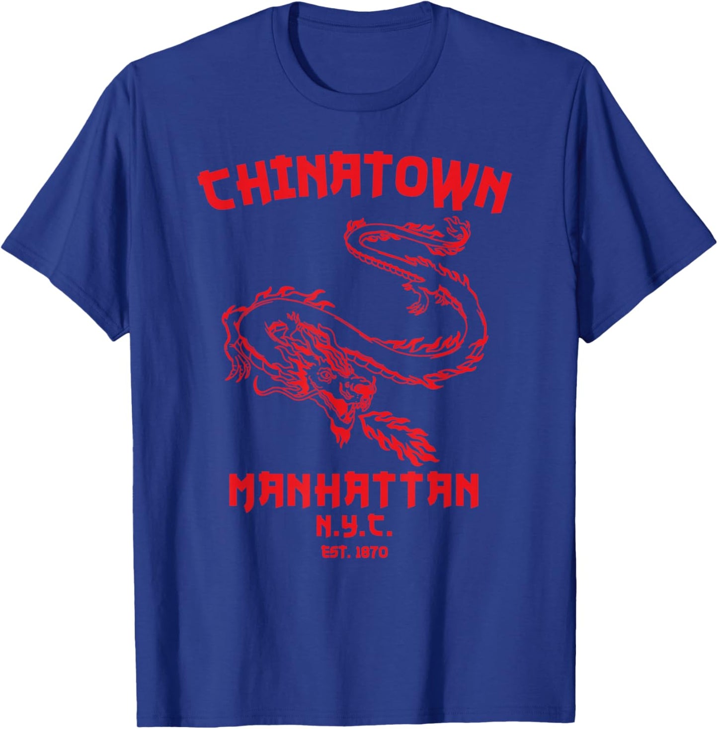 Manhattan New York Chinatown Chinese Lower East Side NYC NY T-Shirt - T-Shirt | Royal