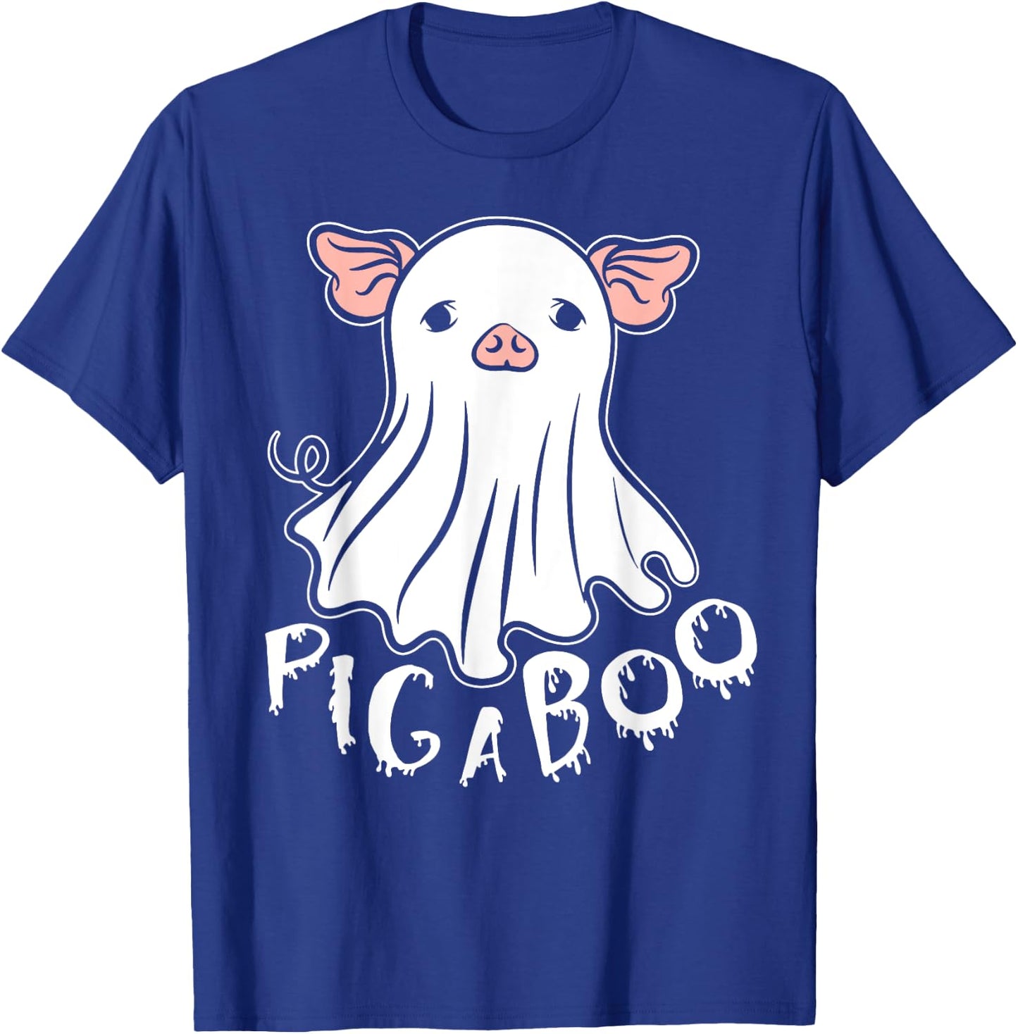 Ghost Pig Costume Pig A Boo Farmer Animal Halloween Costume T-Shirt - T-Shirt | Royal