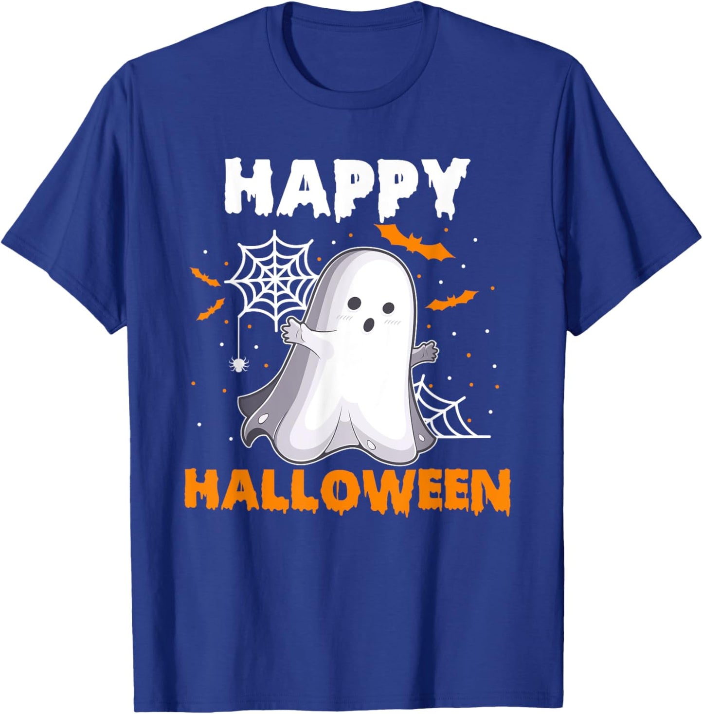 Trick Or Treat Halloween Ghost Rainbow Funny T-Shirt - T-Shirt | Royal