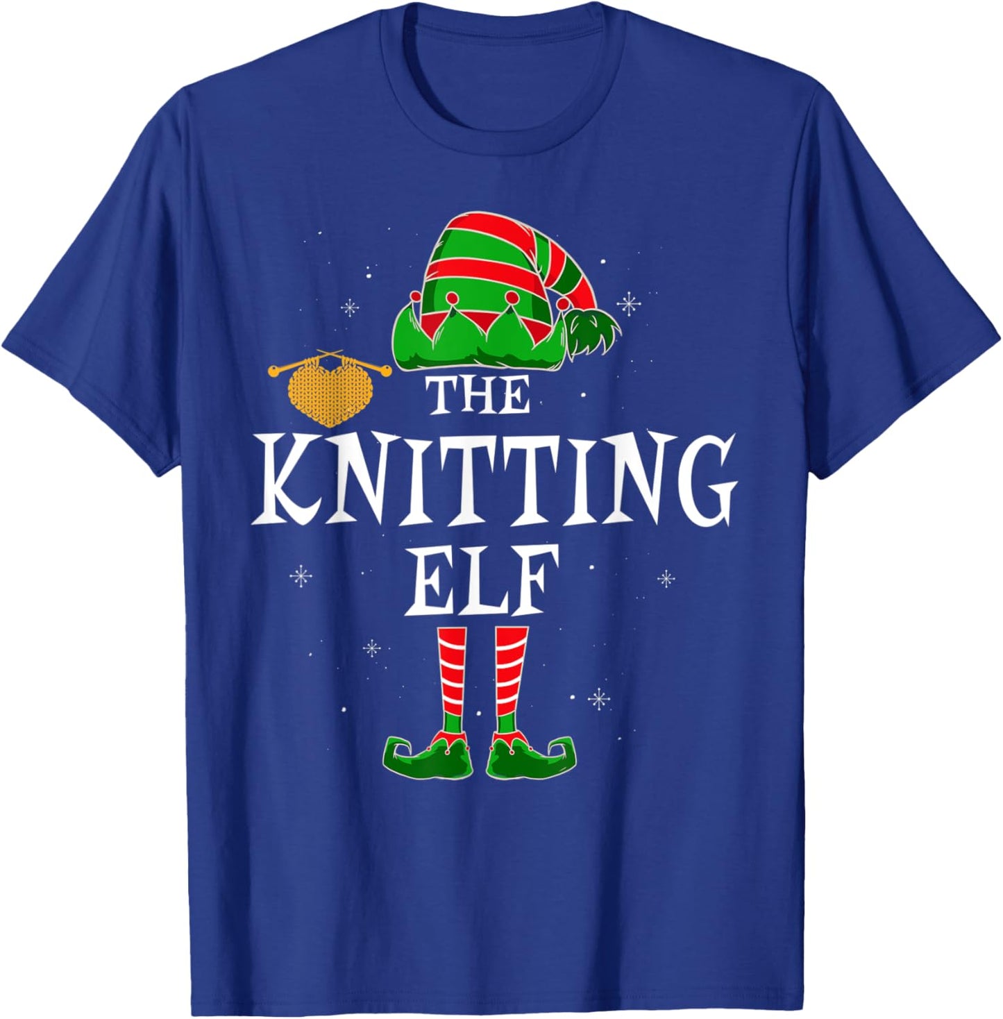 The Knitting Elf Group Matching Family Christmas Funny T-Shirt - T-Shirt | Royal