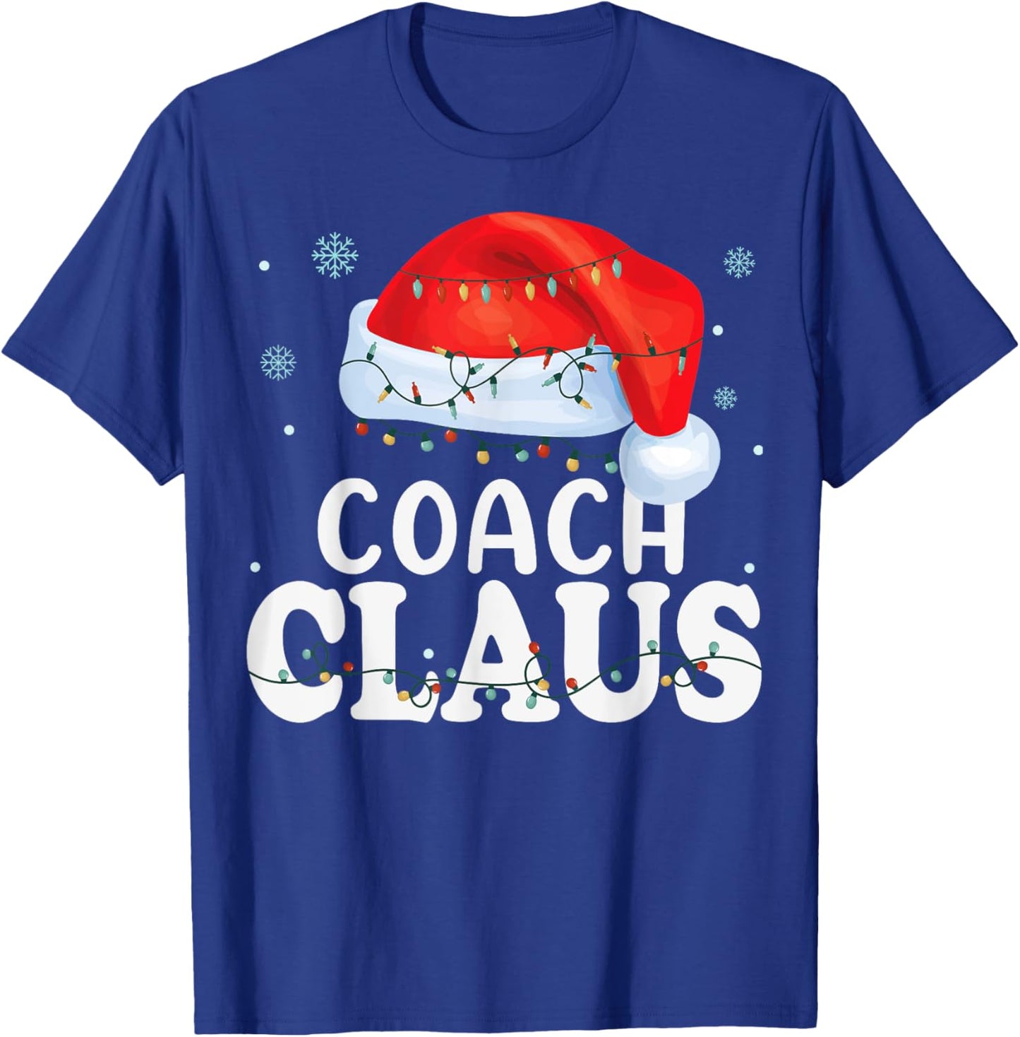 Coach Santa Claus Christmas Funny Matching Costume T-Shirt - T-Shirt | Royal