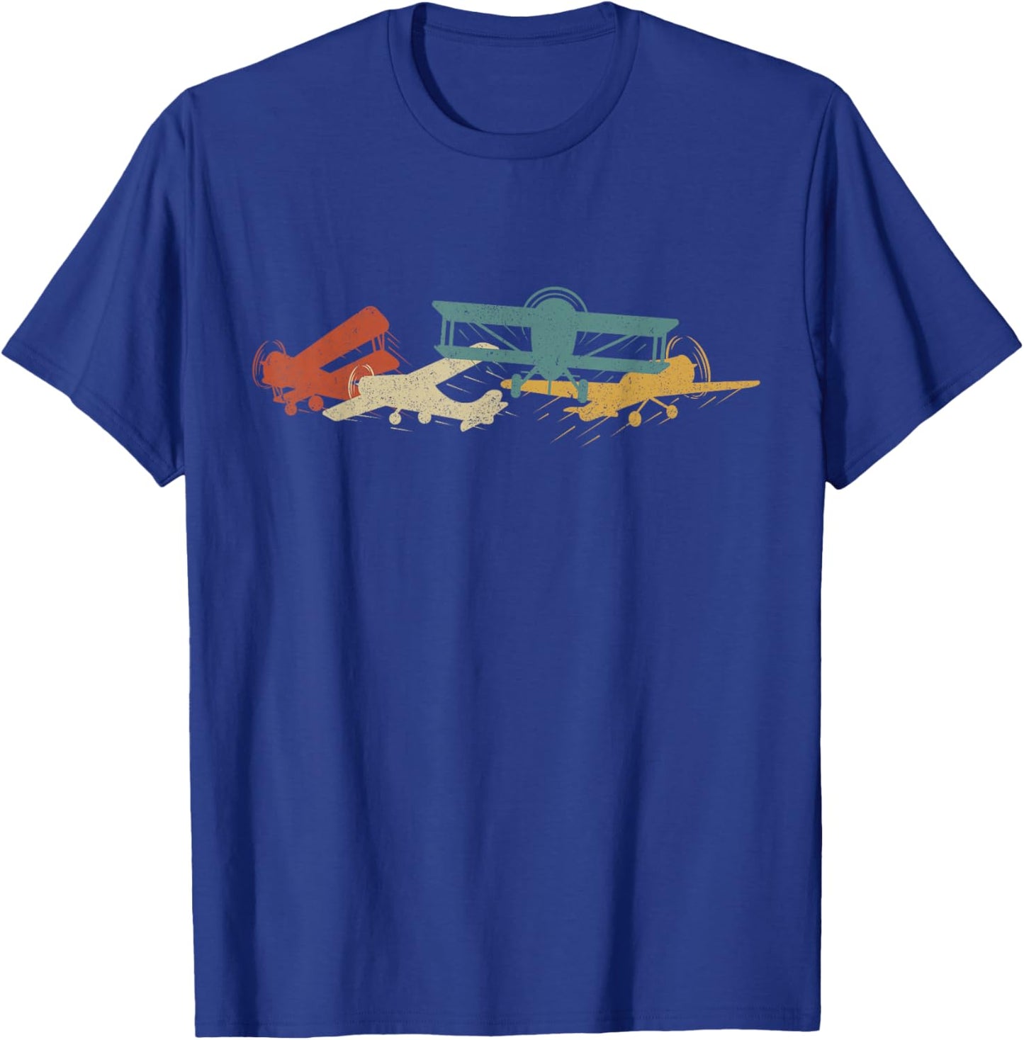 Airplane Pilot Vintage T-Shirt - T-Shirt | Royal