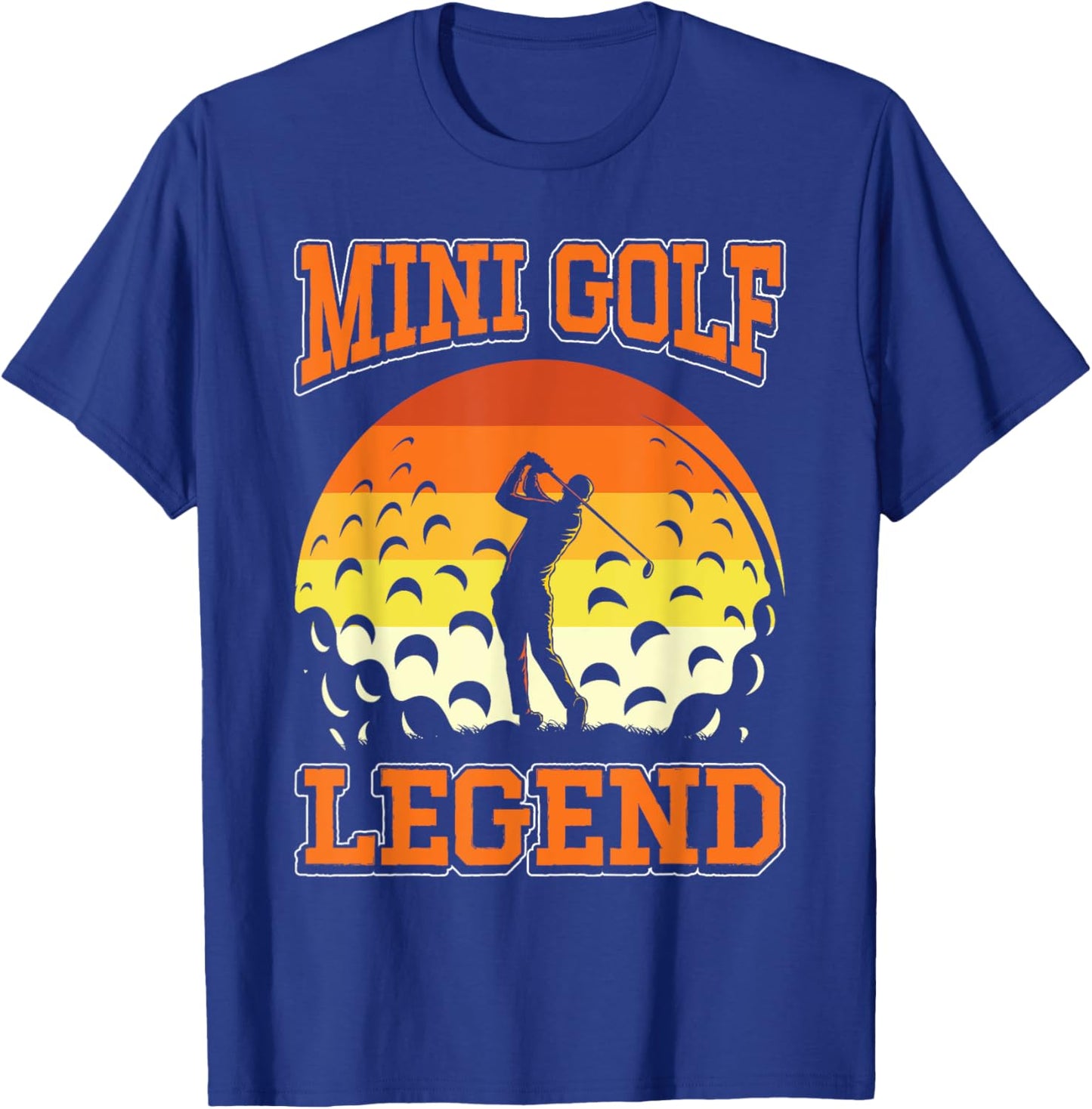 Vintage Retro Mini Golf Champion Funny mini Golfer Sport T-Shirt - T-Shirt | Royal