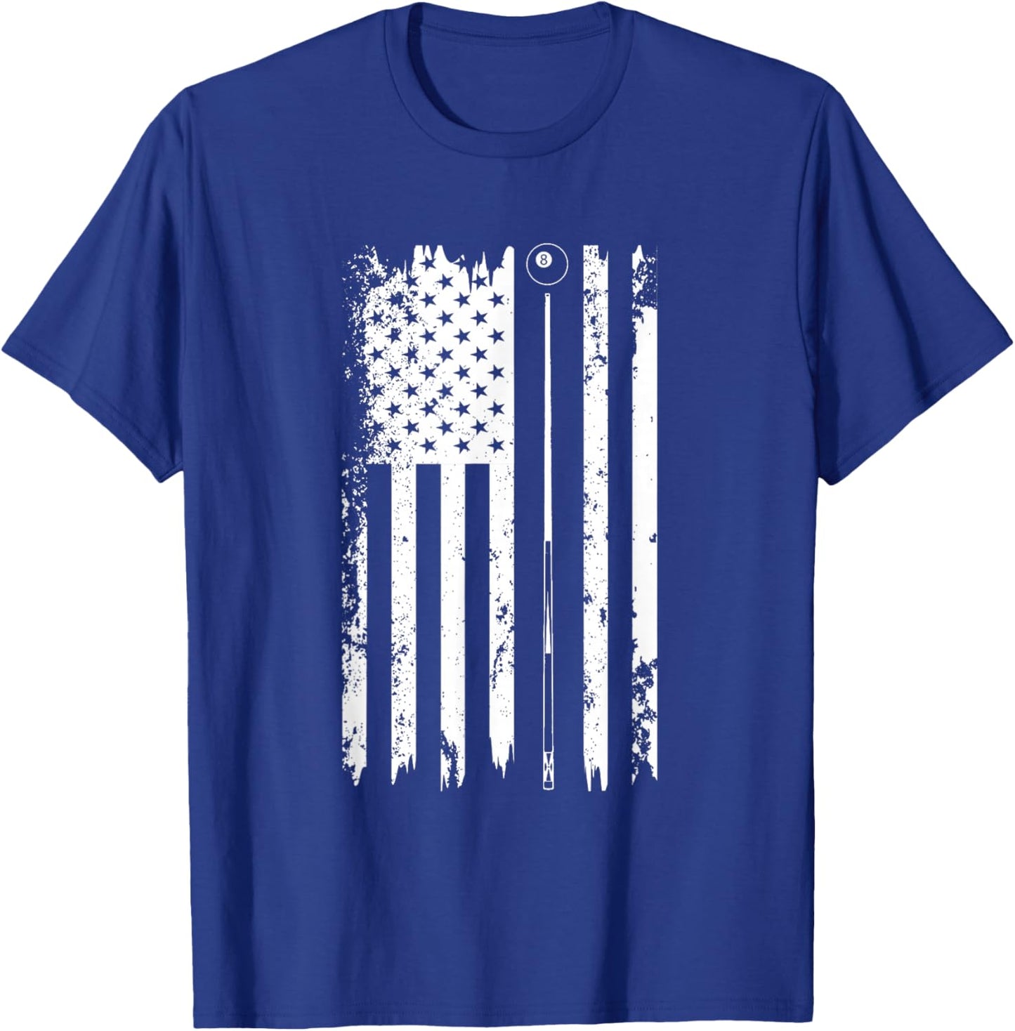American Flag Billiard Vintage Pool Balls Player T-Shirt - T-Shirt | Royal