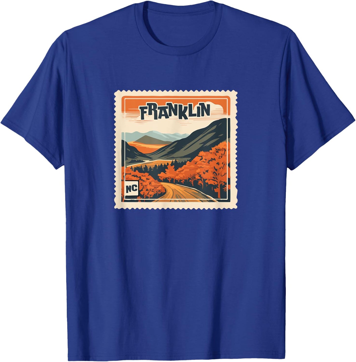Franklin NC Mountain Franklin NC Travel Hiking Vacation T-Shirt - T-Shirt | Royal