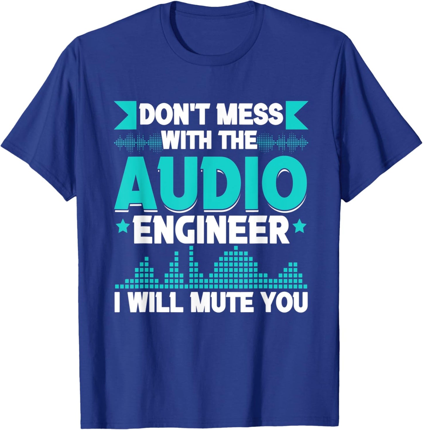 Audio Engineer Sound Engineer Audio Wave T-Shirt - T-Shirt | Royal