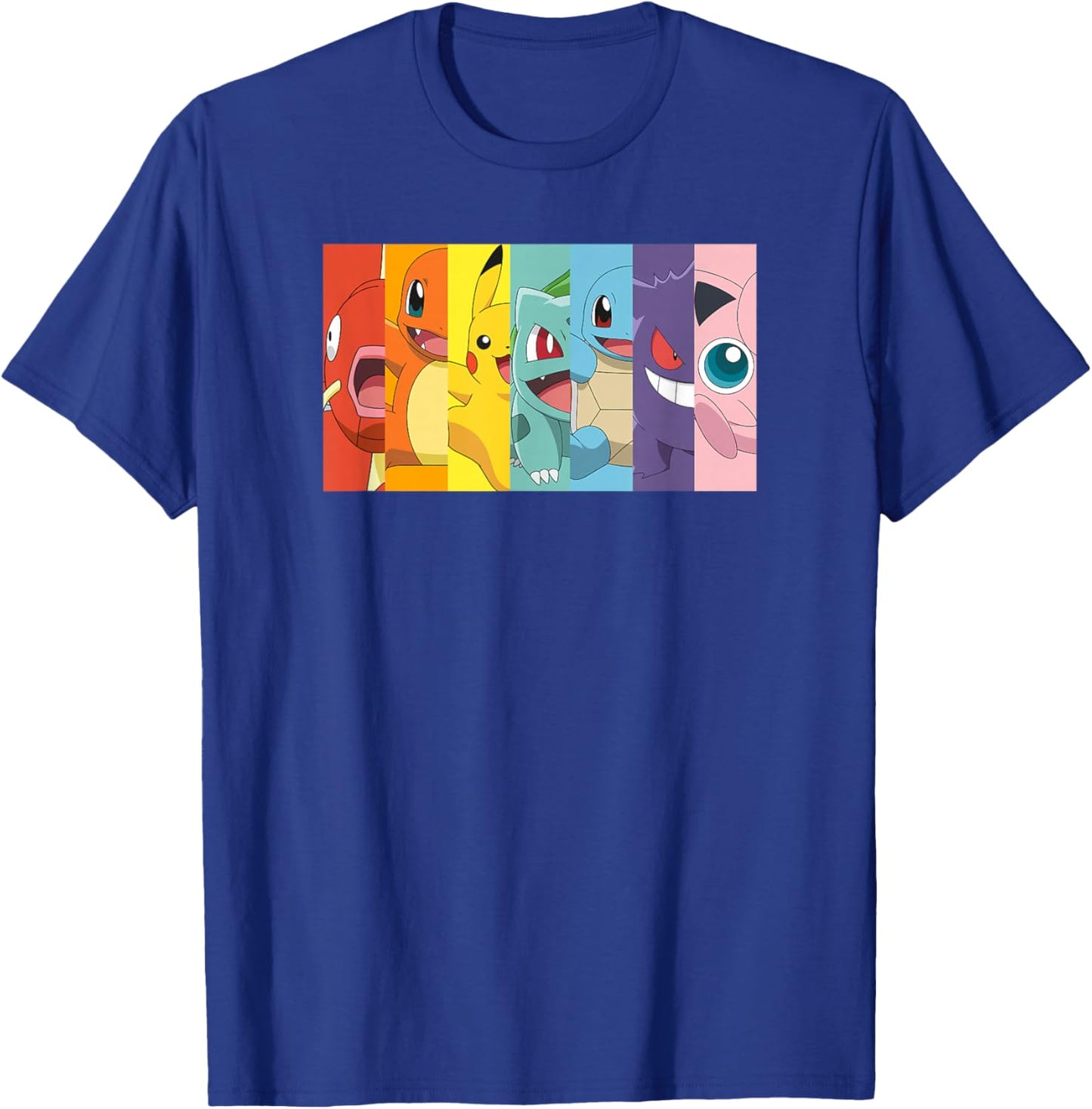 Pokémon Group Shot Poke Portrait Rainbow T-Shirt - T-Shirt | Royal