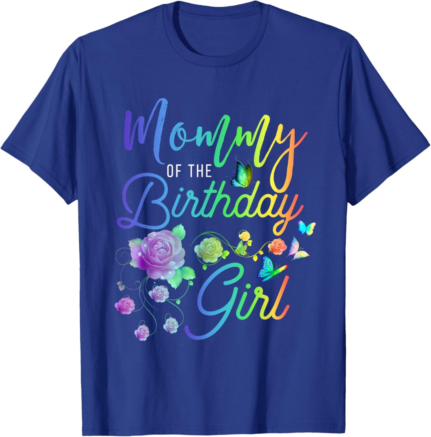 Fun Mommy of The Birthday Girl Mothers Moms Women Party Day T-Shirt - T-Shirt | Royal