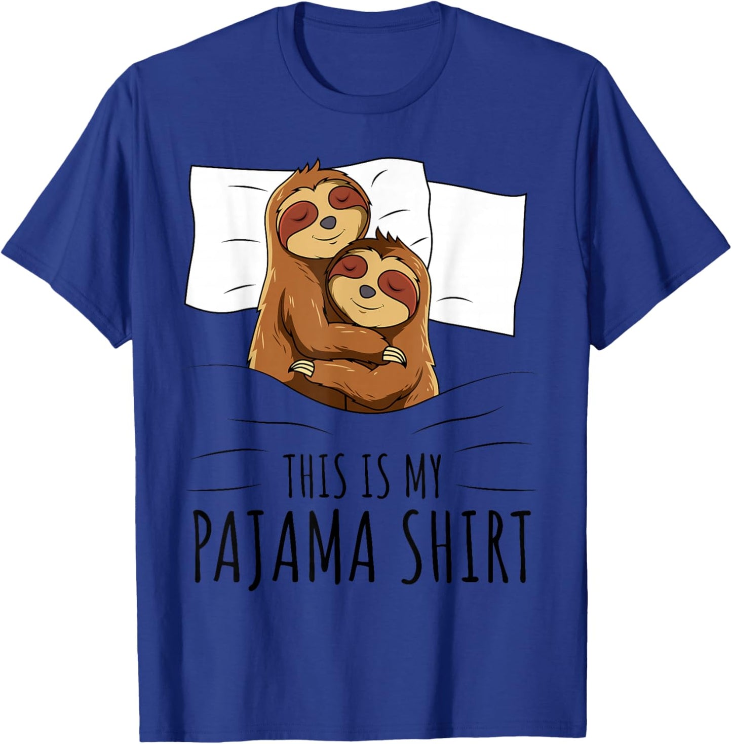 Sleeping Sloth Lover Pajama T-Shirt - T-Shirt | Royal