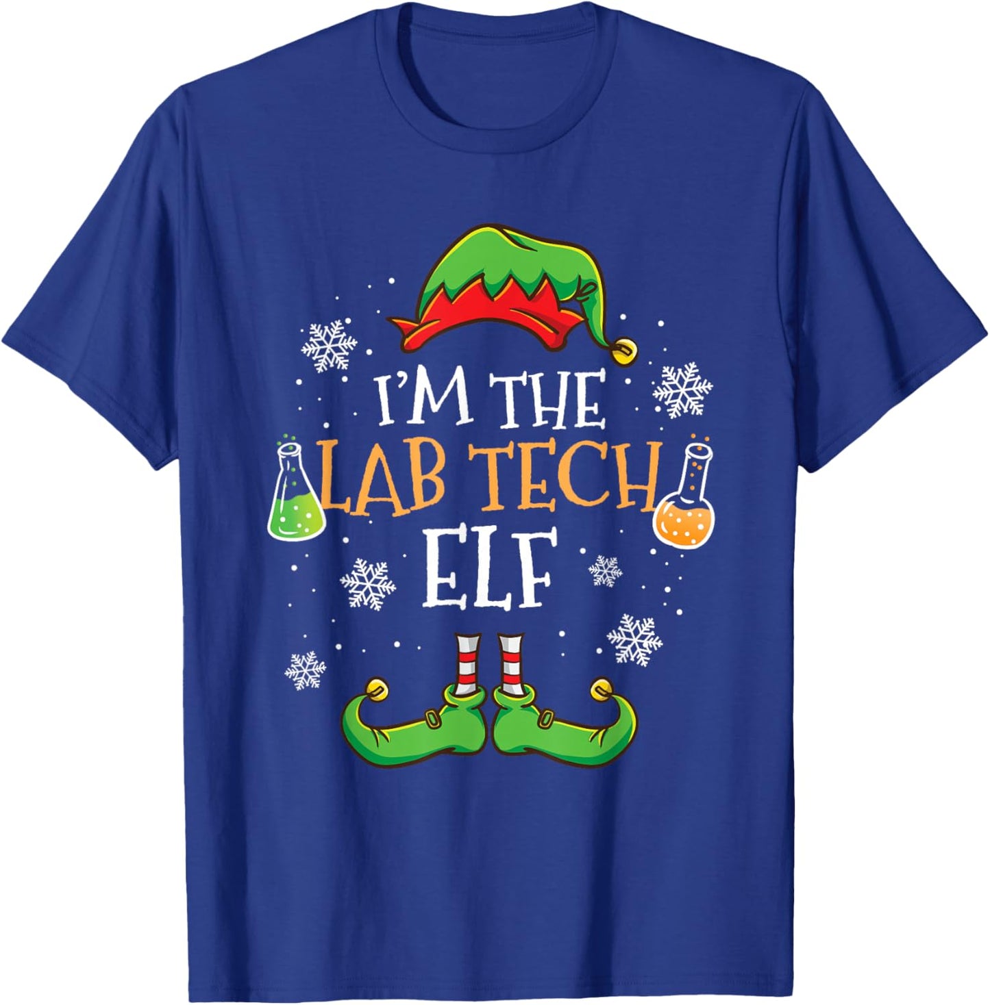 Im The Lab Tech Elf Christmas T-Shirt - T-Shirt | Royal