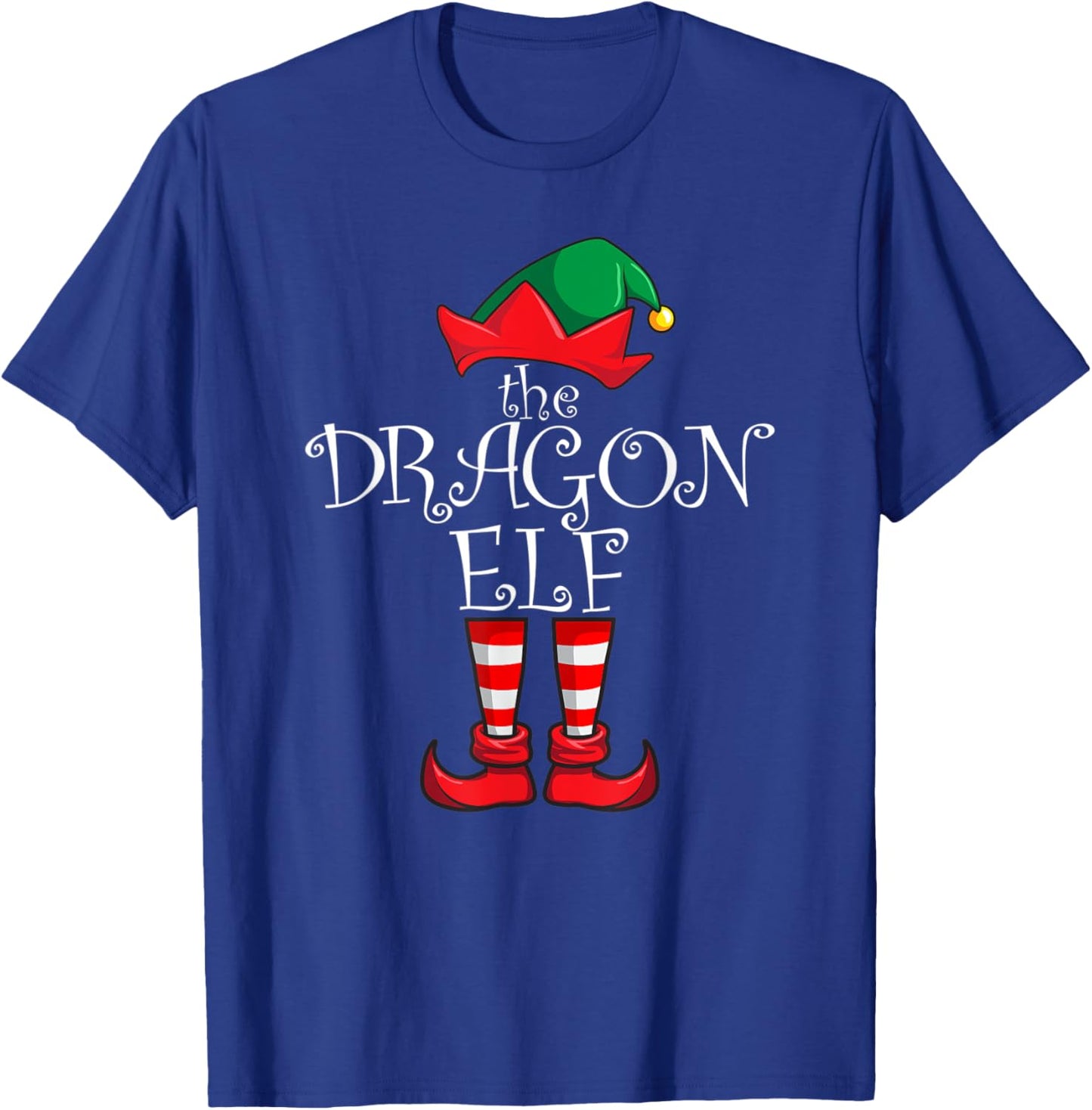 Dragon Elf Matching Family Christmas Party Pajama Dragon Elf T-Shirt - T-Shirt | Royal