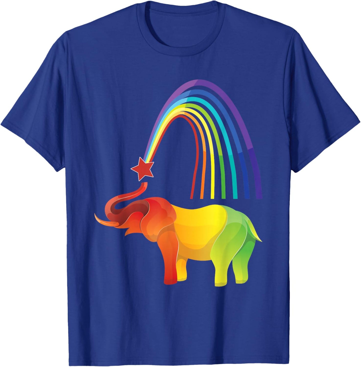 Elephant Rainbow Africa India Wilderness Safari Wild Animals T-Shirt - T-Shirt | Royal