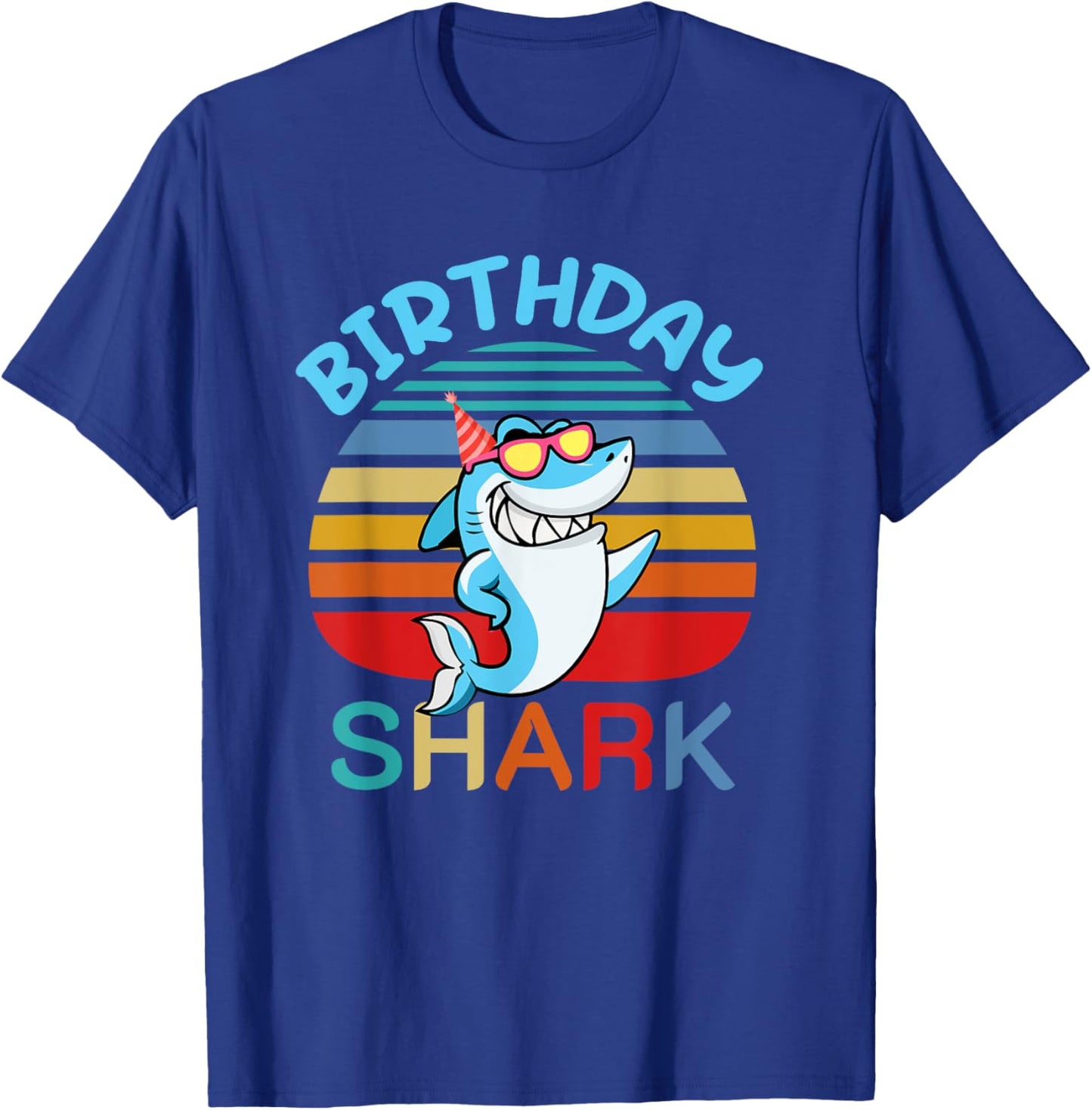 Shark Birthday Toddler Boys Kids Matching Family Boy T-Shirt - T-Shirt | Royal