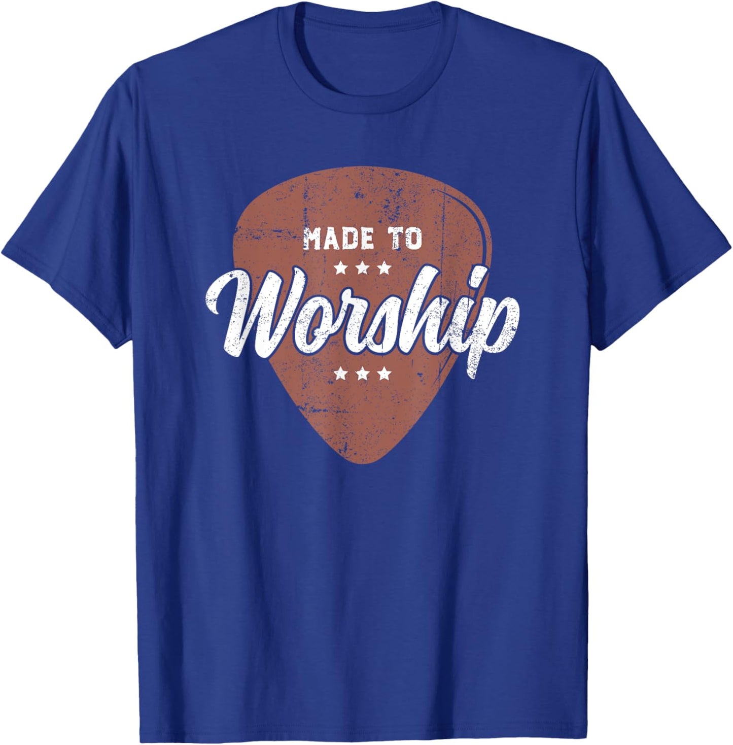 Made to Worship Guitar Praise Guitarist Christian Guitar T-Shirt - T-Shirt | Royal