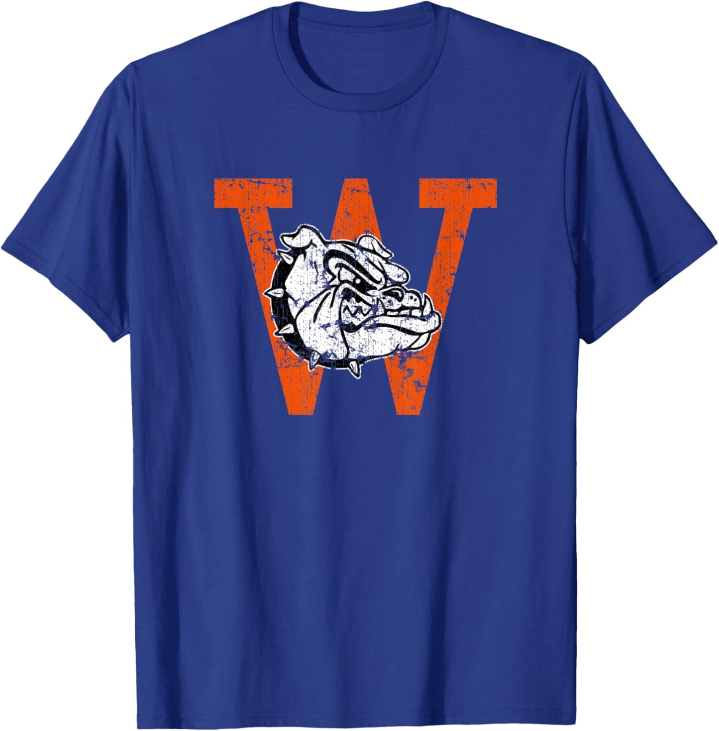 Wayne Bulldogs Mascot Lettermark T-Shirt - T-Shirt | Royal