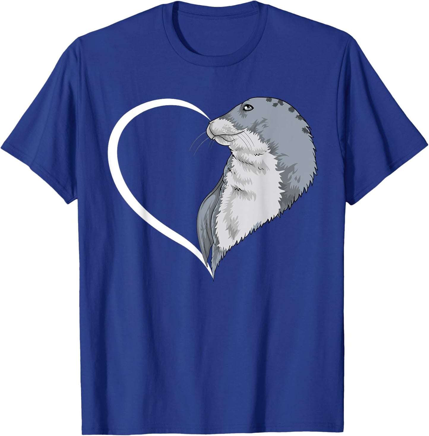 Seal Shirts Girls Kids Heart Cute Seal T-Shirt - T-Shirt | Royal