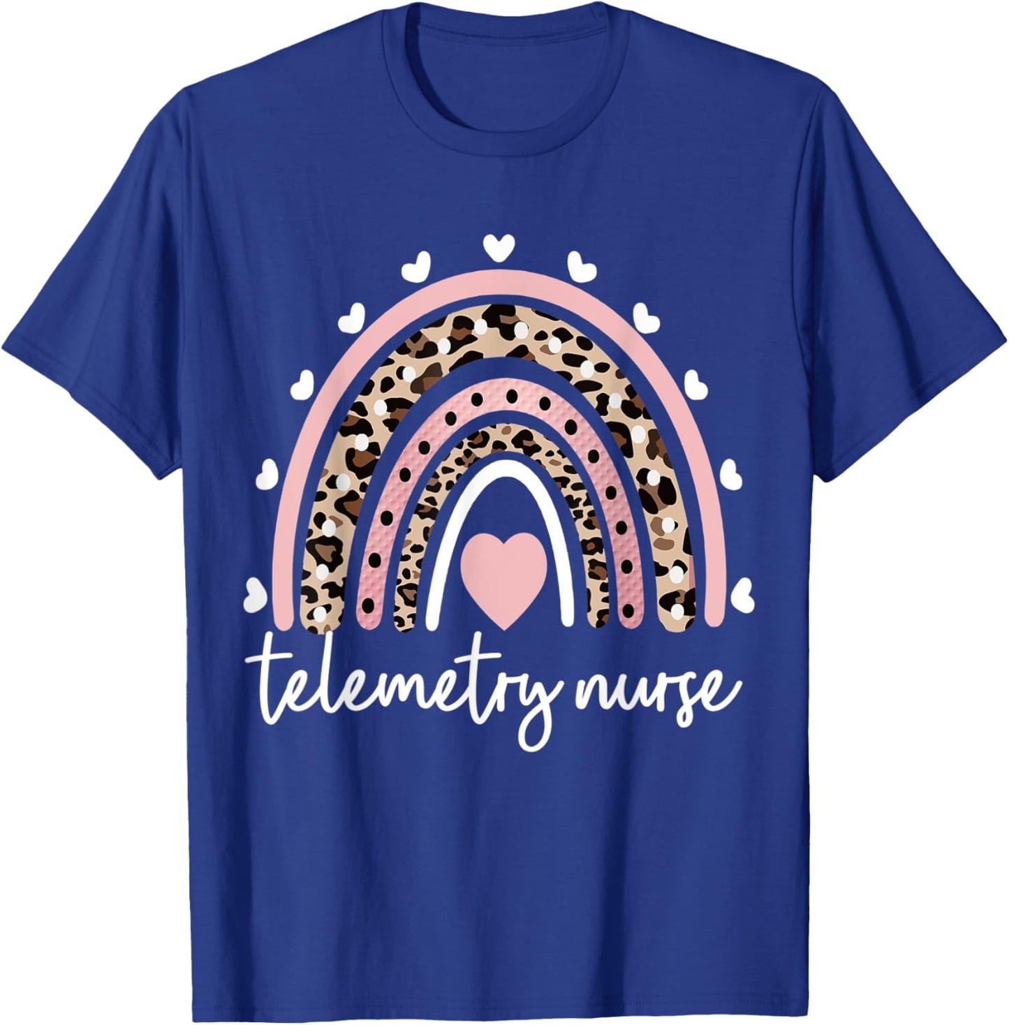 Telemetry Nurse Rainbow RN Telemetry Unit Telemetry Nursing T-Shirt - T-Shirt | Royal