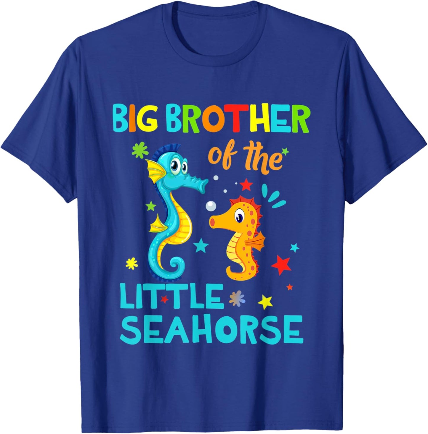 Big Brother Of Seahorse Shirts Birthday Shirts Matching T-Shirt - T-Shirt | Royal
