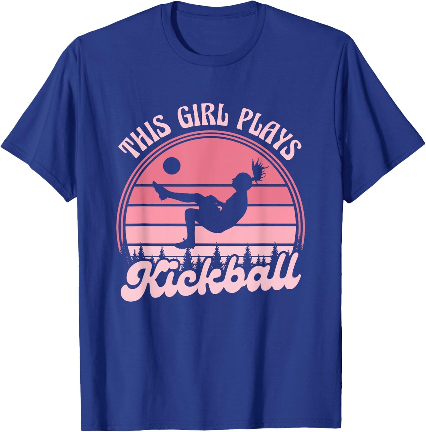 Kickball Lover Funny Kickball Team Sports Girls Kickball T-Shirt - T-Shirt | Royal