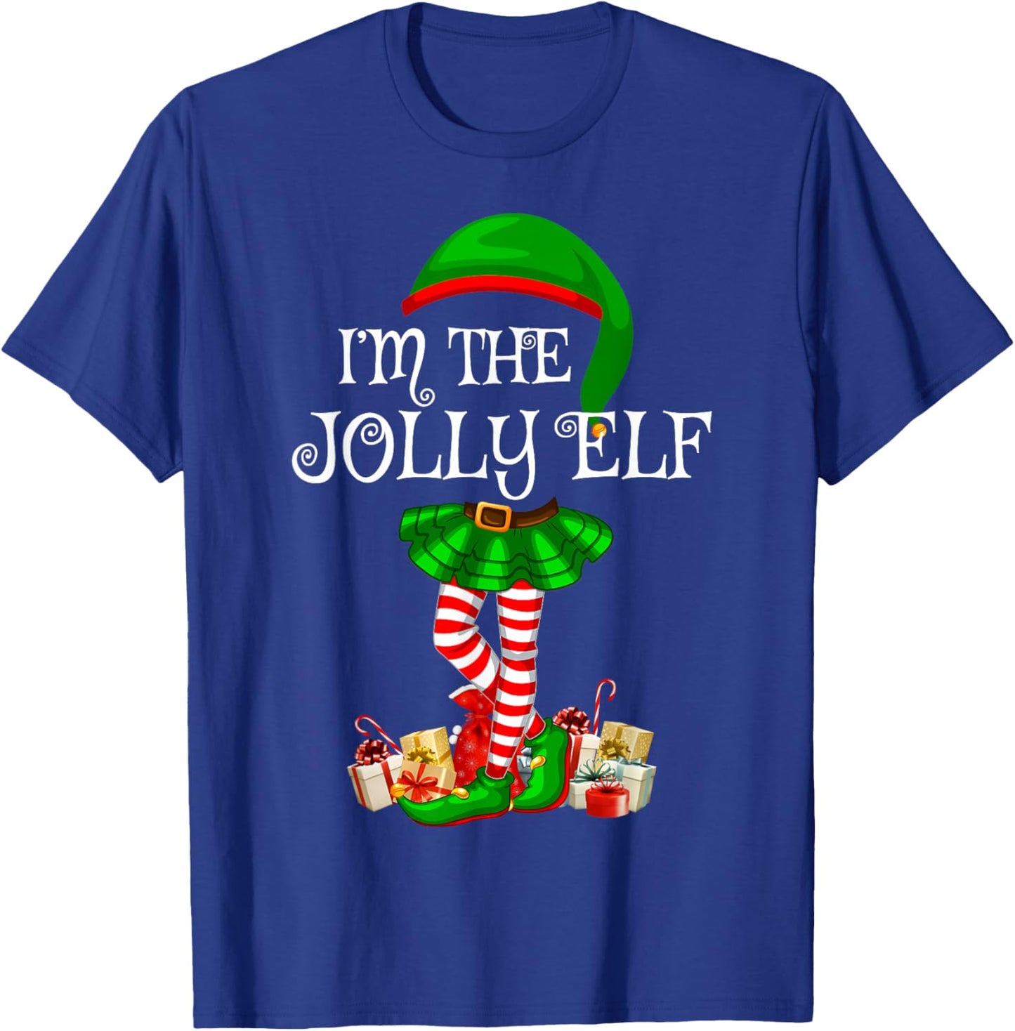 Matching Family Group I'm The Jolly Elf Christmas T-Shirt - T-Shirt | Royal