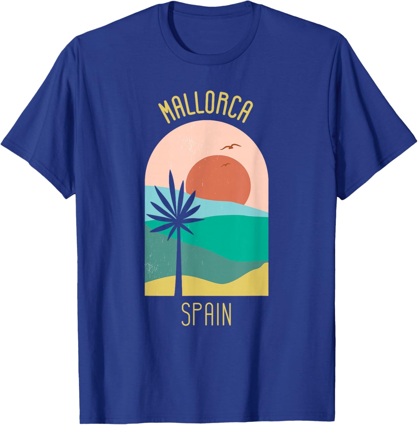 Mallorca Spain - Boho Vintage Vacation Souvenir T-Shirt - T-Shirt | Royal