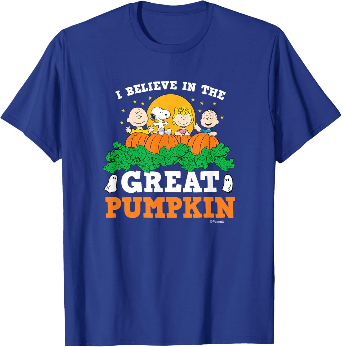 Peanuts - I Believe In The Great Pumpkin T-Shirt - T-Shirt | Royal