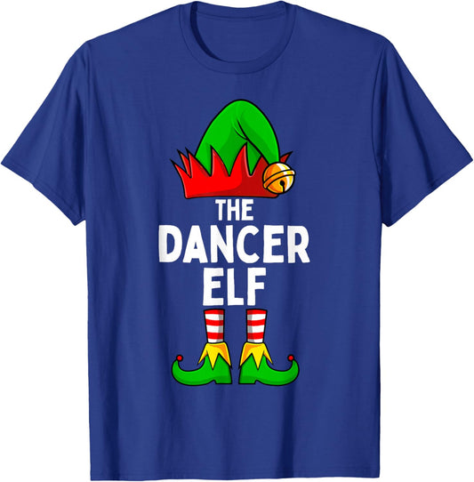 Dancer Elf Matching Family Christmas T-Shirt - T-Shirt | Royal