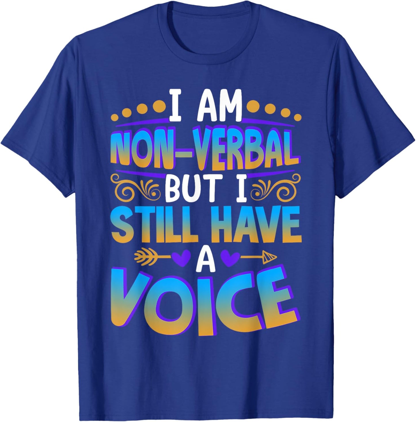 Special Needs NonVerbal Autism Awesome Gift T-Shirt - T-Shirt | Royal