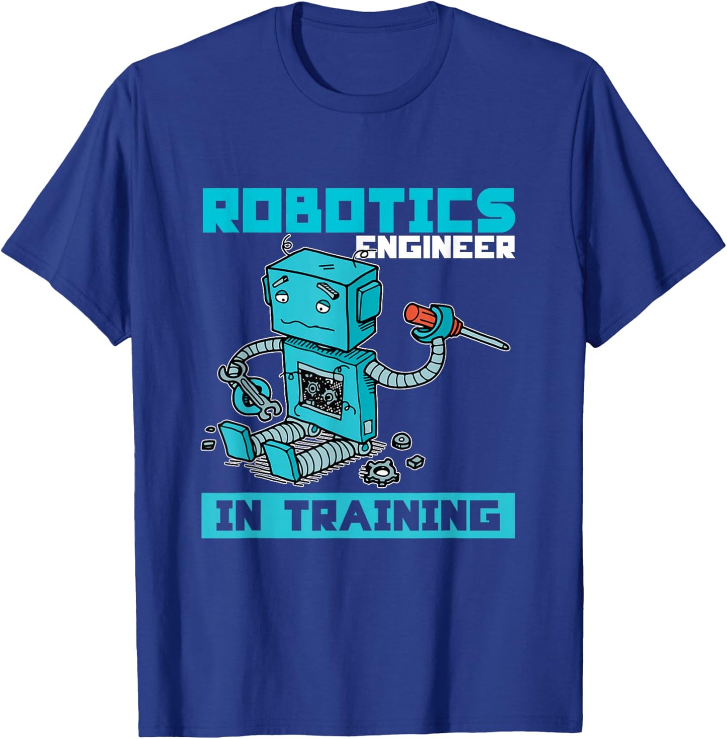 Cute Future Robotics Engineer Boy Girl Robot T-Shirt - T-Shirt | Royal