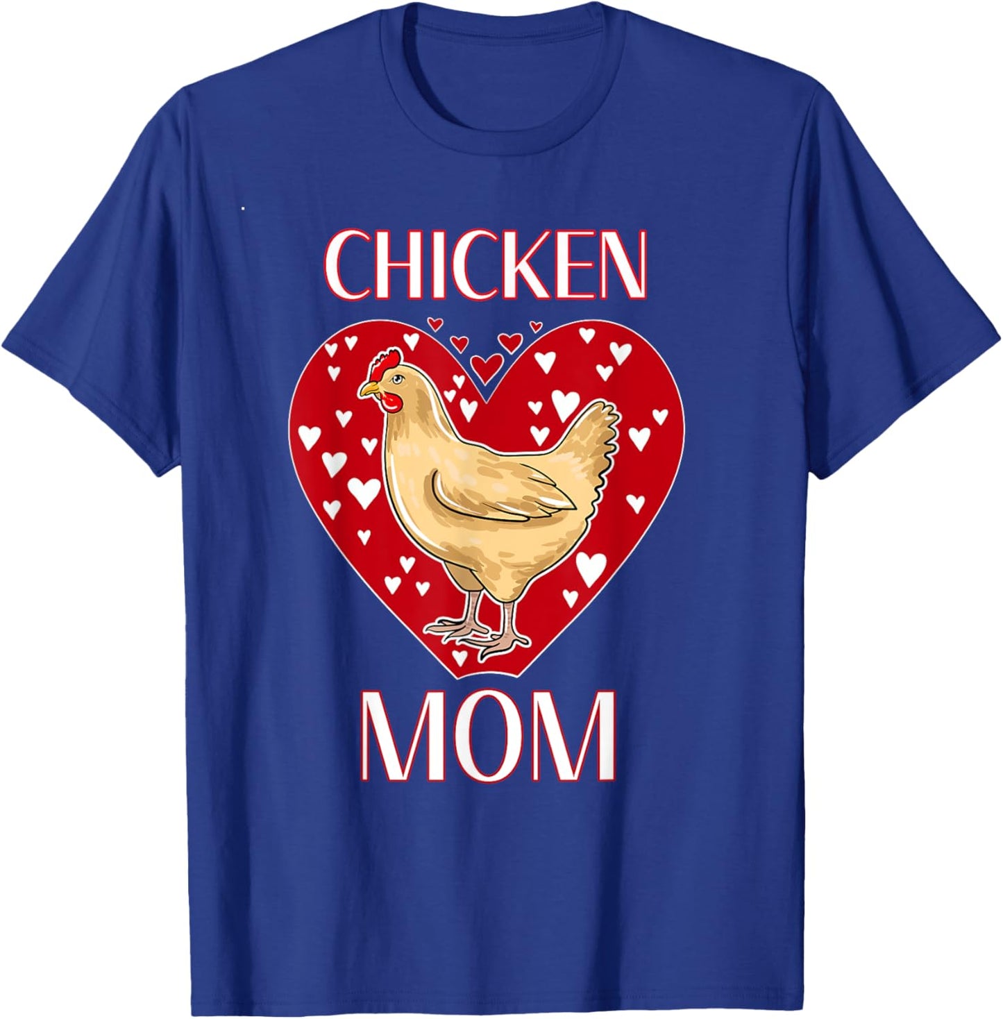 Chicken Mom Funny Chicken Owner Illustration T-Shirt - T-Shirt | Royal