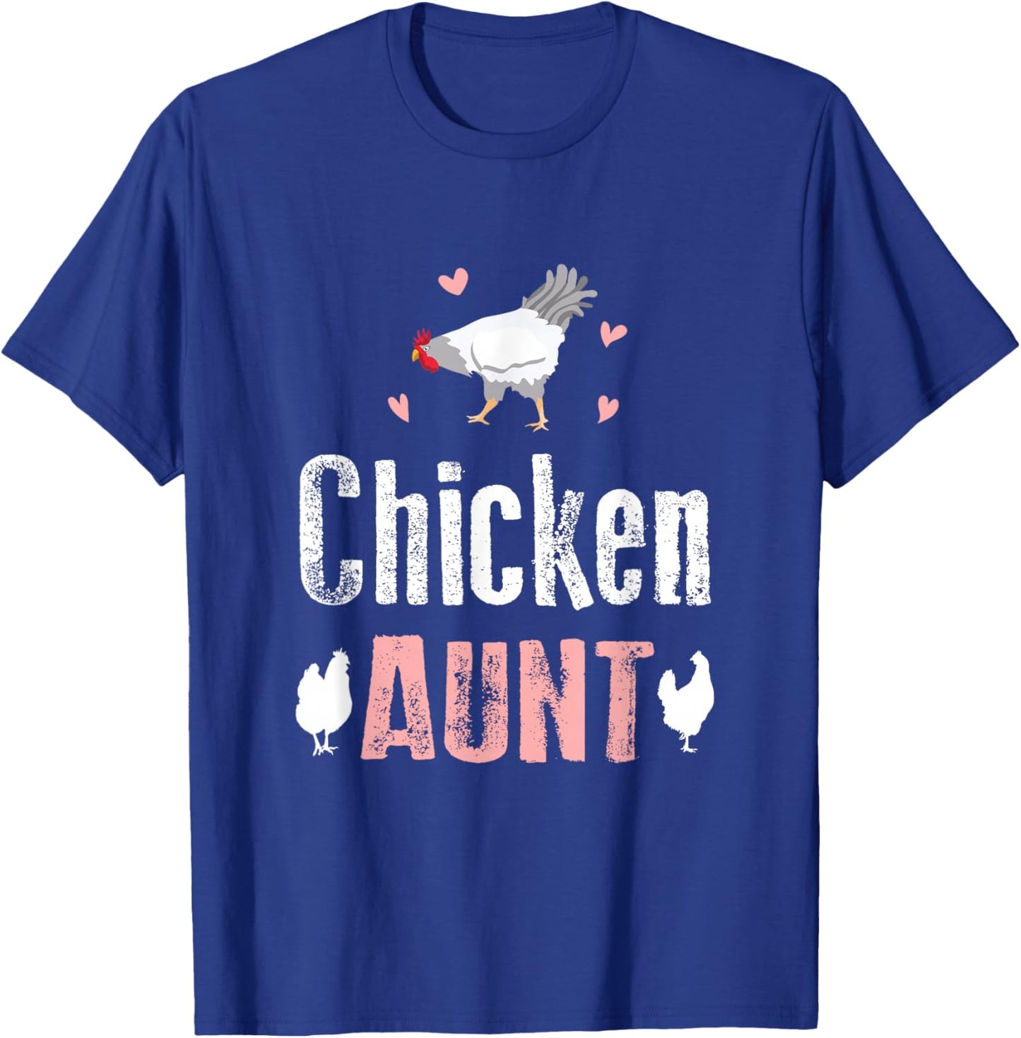 Chicken Aunt Auntie Farm T-Shirt - T-Shirt | Royal