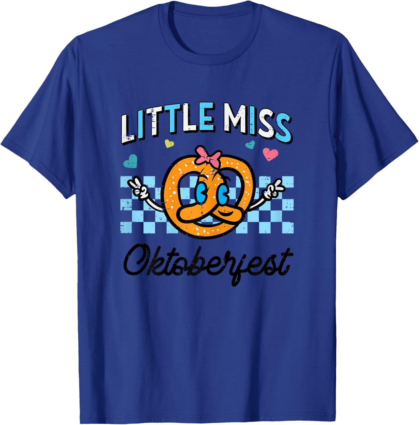 Little Miss Oktoberfest Pretzel German Toddler Girls Kids T-Shirt - T-Shirt | Royal
