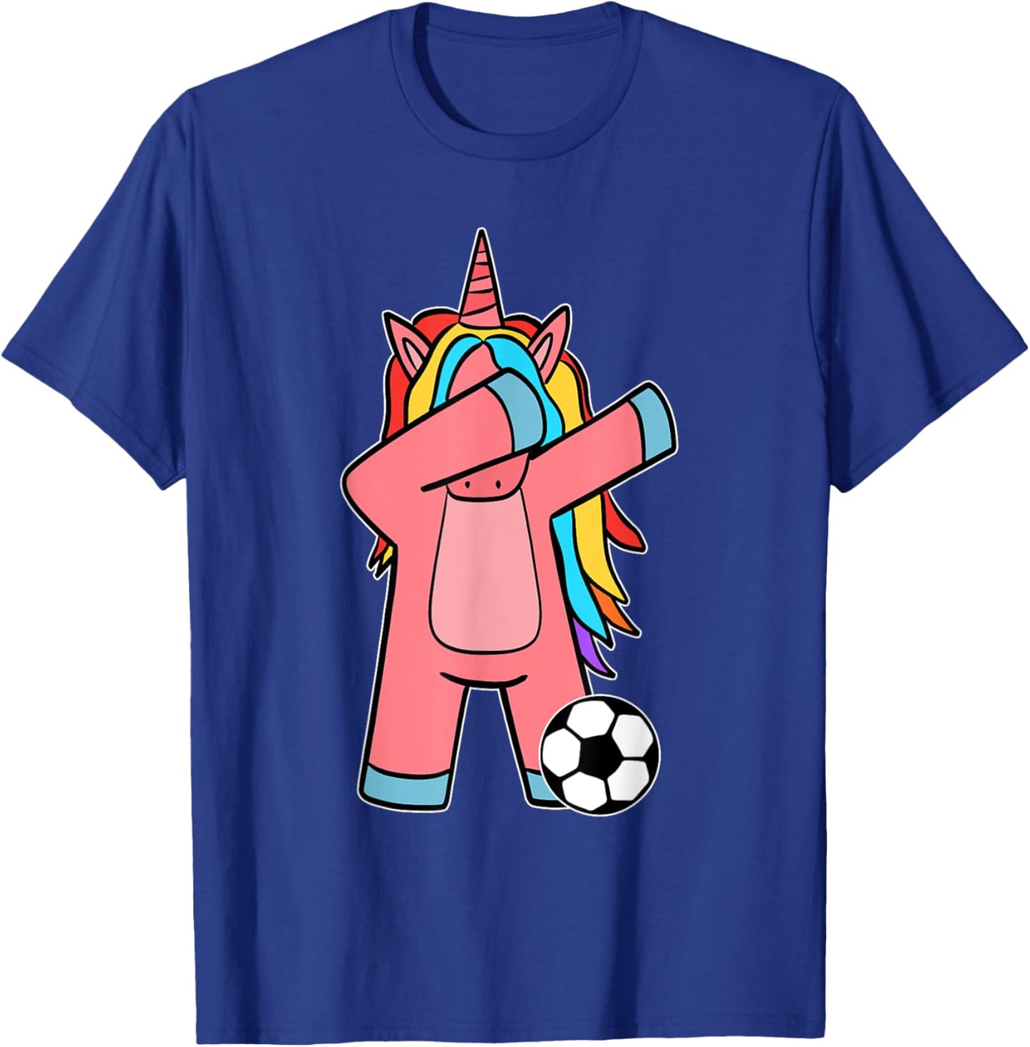 Soccer Girl Women Soccer Unicorn Soccer Ball T-Shirt - T-Shirt | Royal