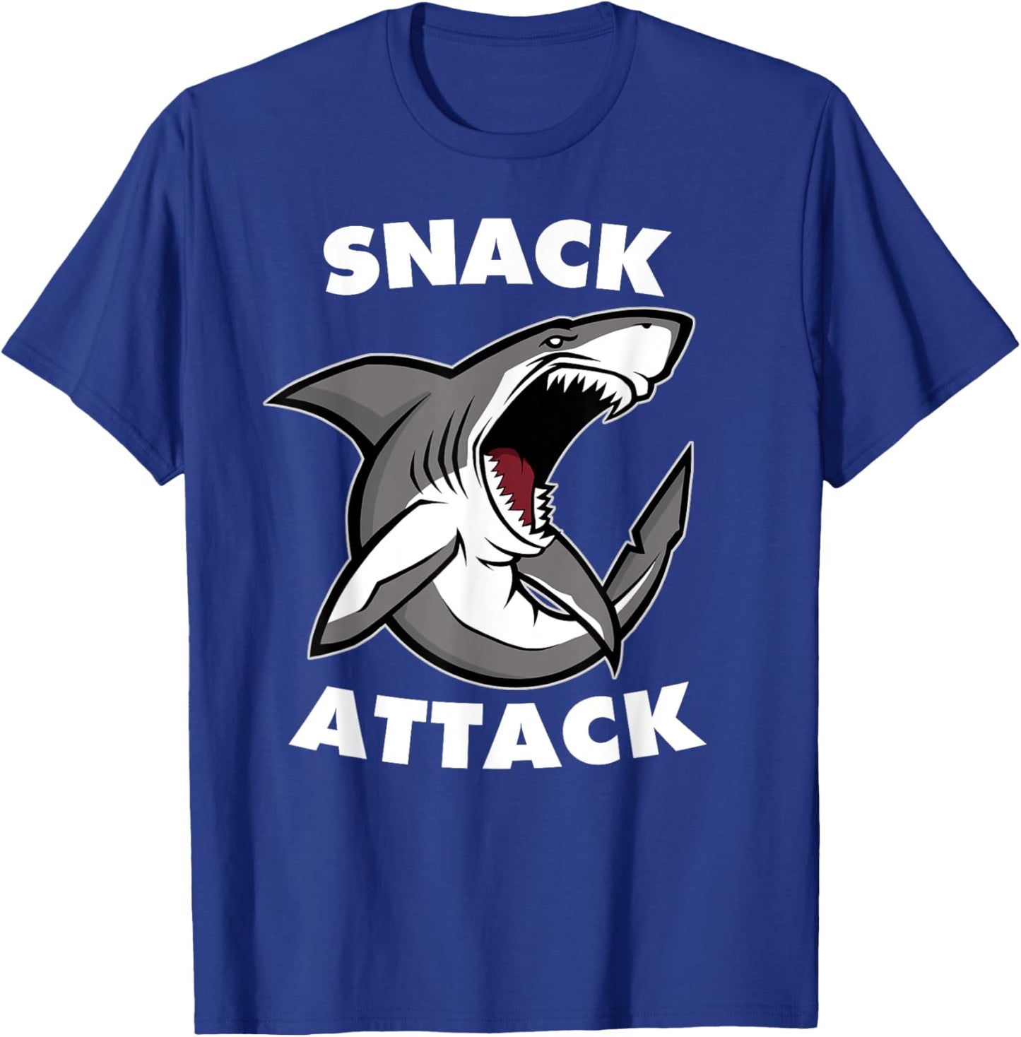 Shark Snack Attack Funny Hungry Shark T-Shirt - T-Shirt | Royal