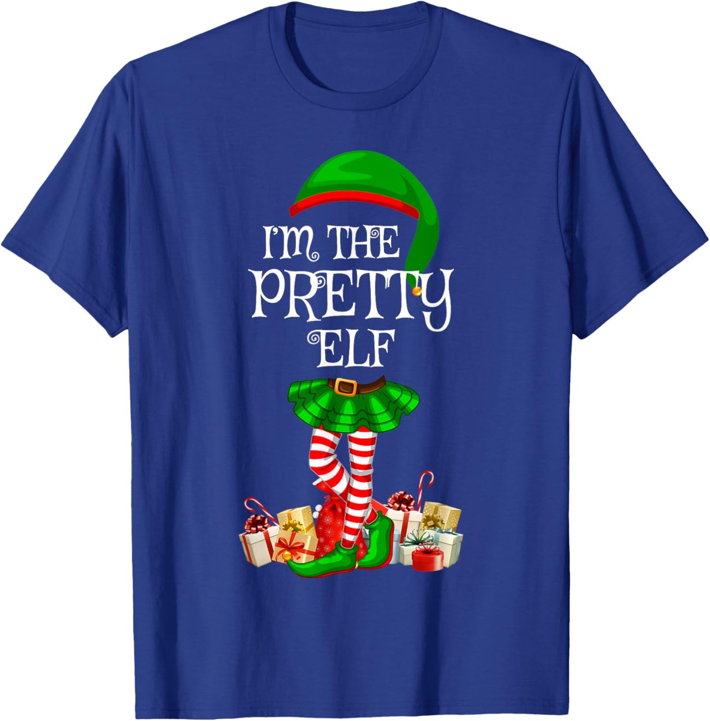 Matching Family Group I'm The Pretty Elf Christmas T-Shirt - T-Shirt | Royal