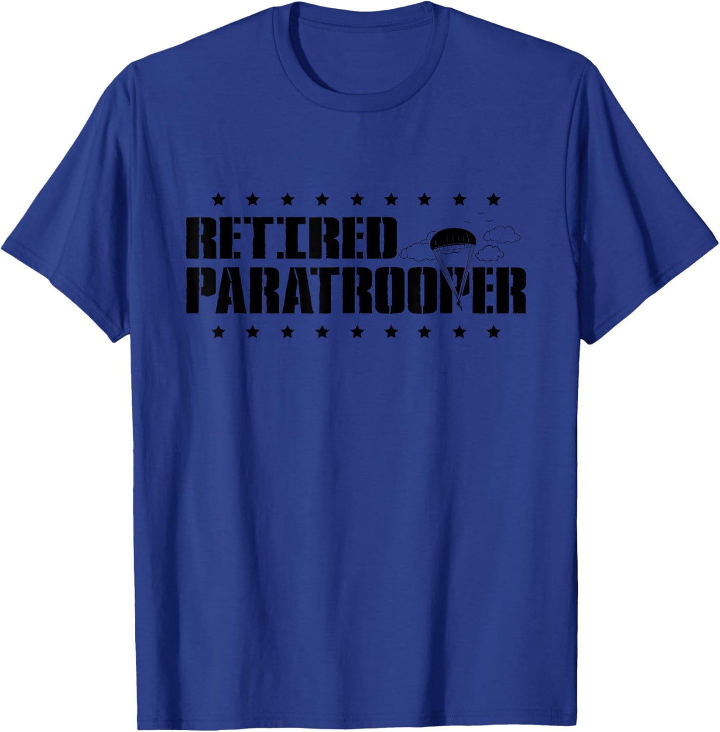 Retired Paratrooper Airborne Army T-Shirt - T-Shirt | Royal