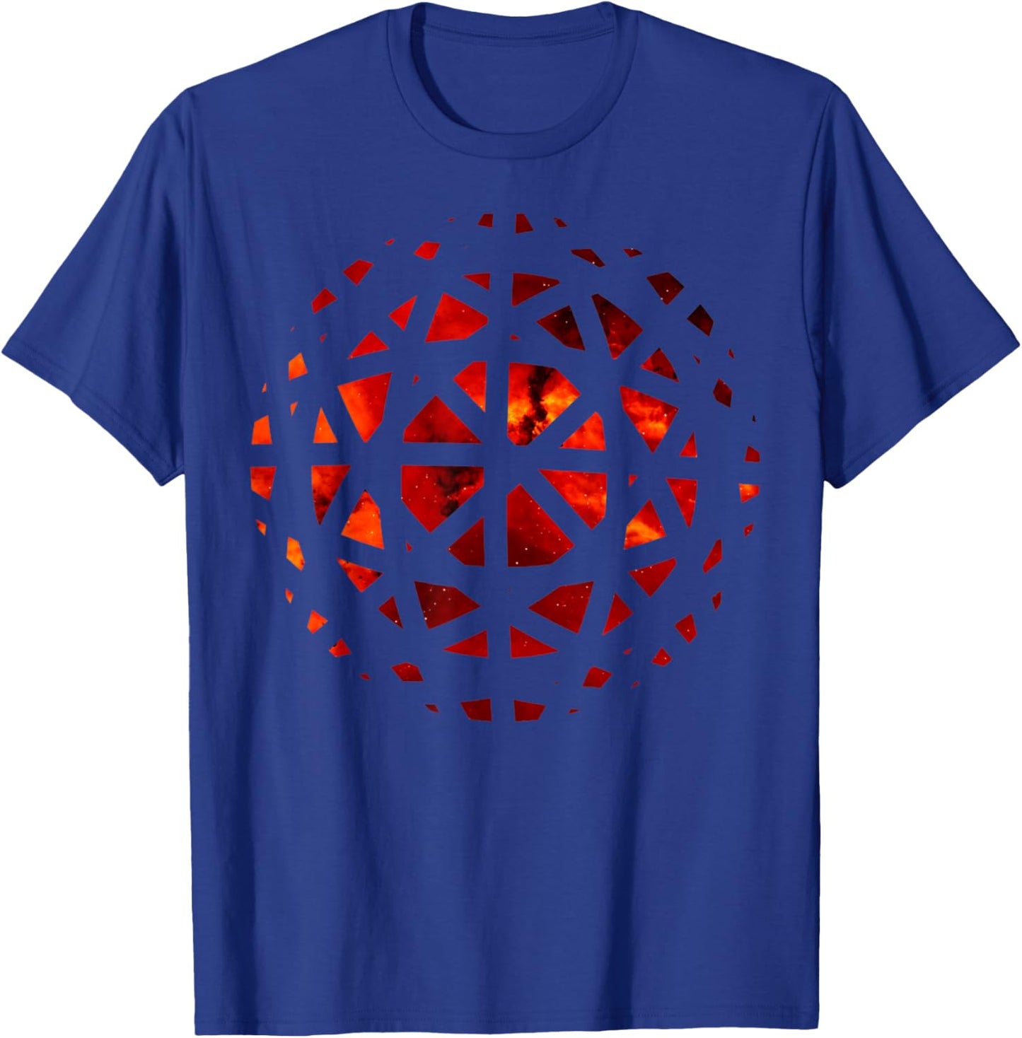Fire Inside Passion Power Mandala Geometry Red Orange Flames T-Shirt - T-Shirt | Royal