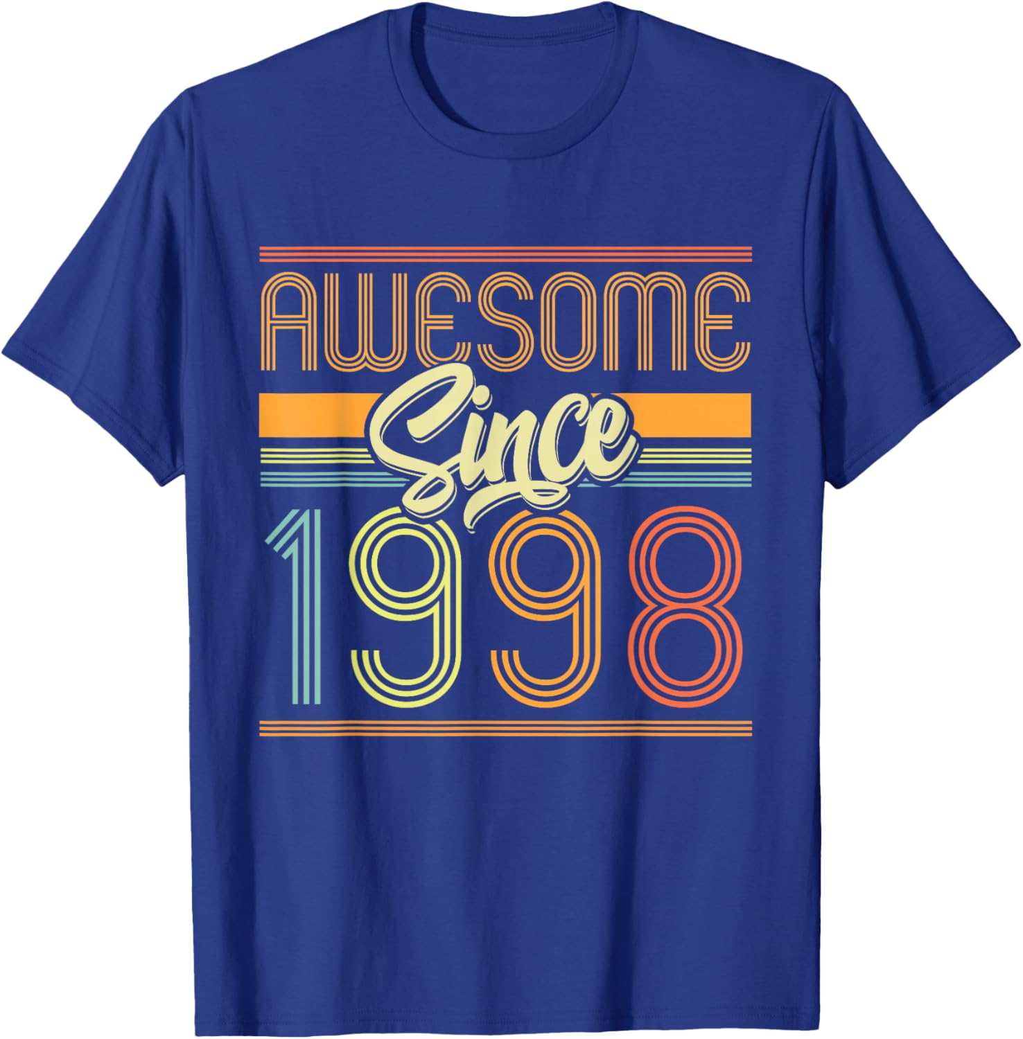Awesome Since 1998 27th Birthday 27 Years Old Bday Men Women T-Shirt - T-Shirt | Royal