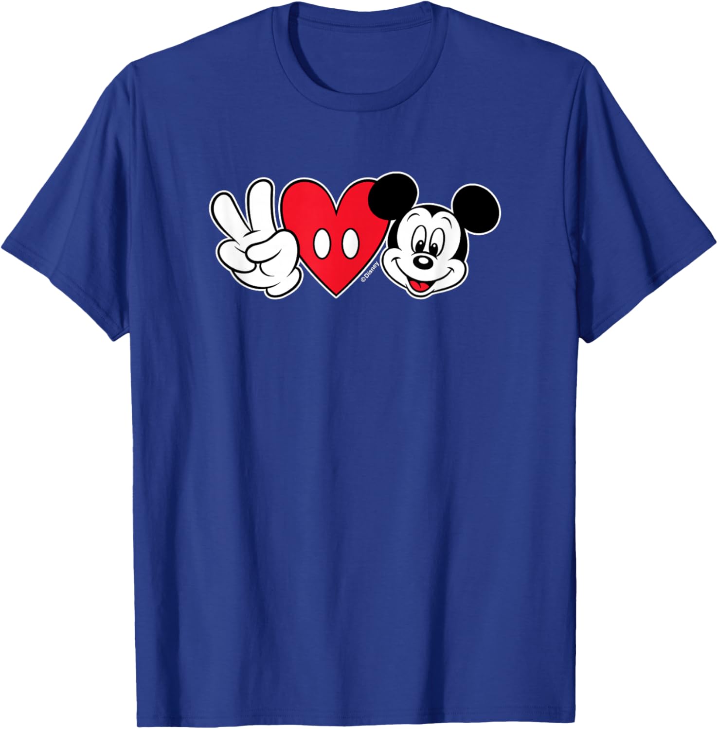Mickey Mouse Peace T-Shirt - T-Shirt | Royal