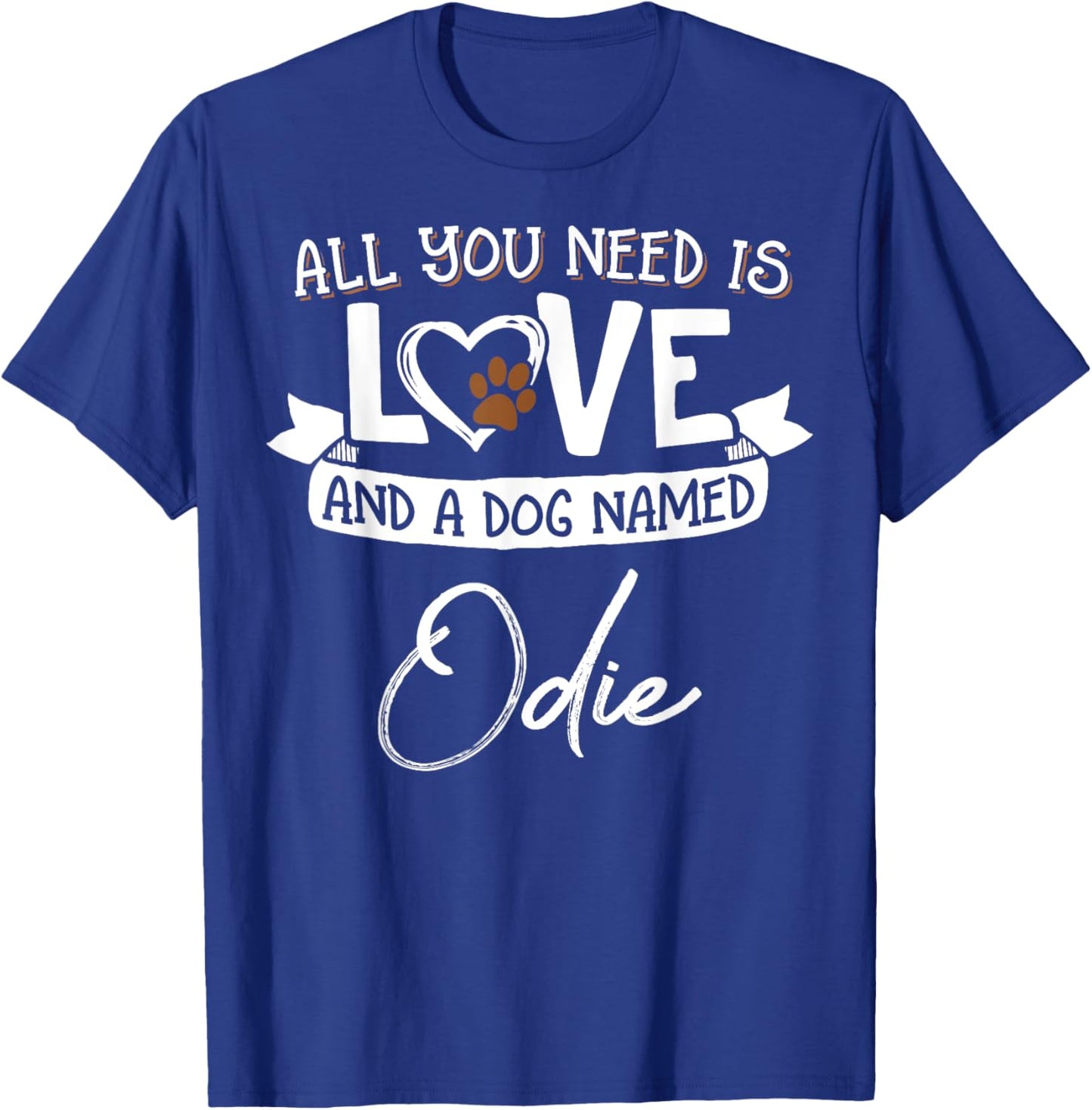 Cute Dog Named Odie Design and Men T-Shirt - T-Shirt | Royal