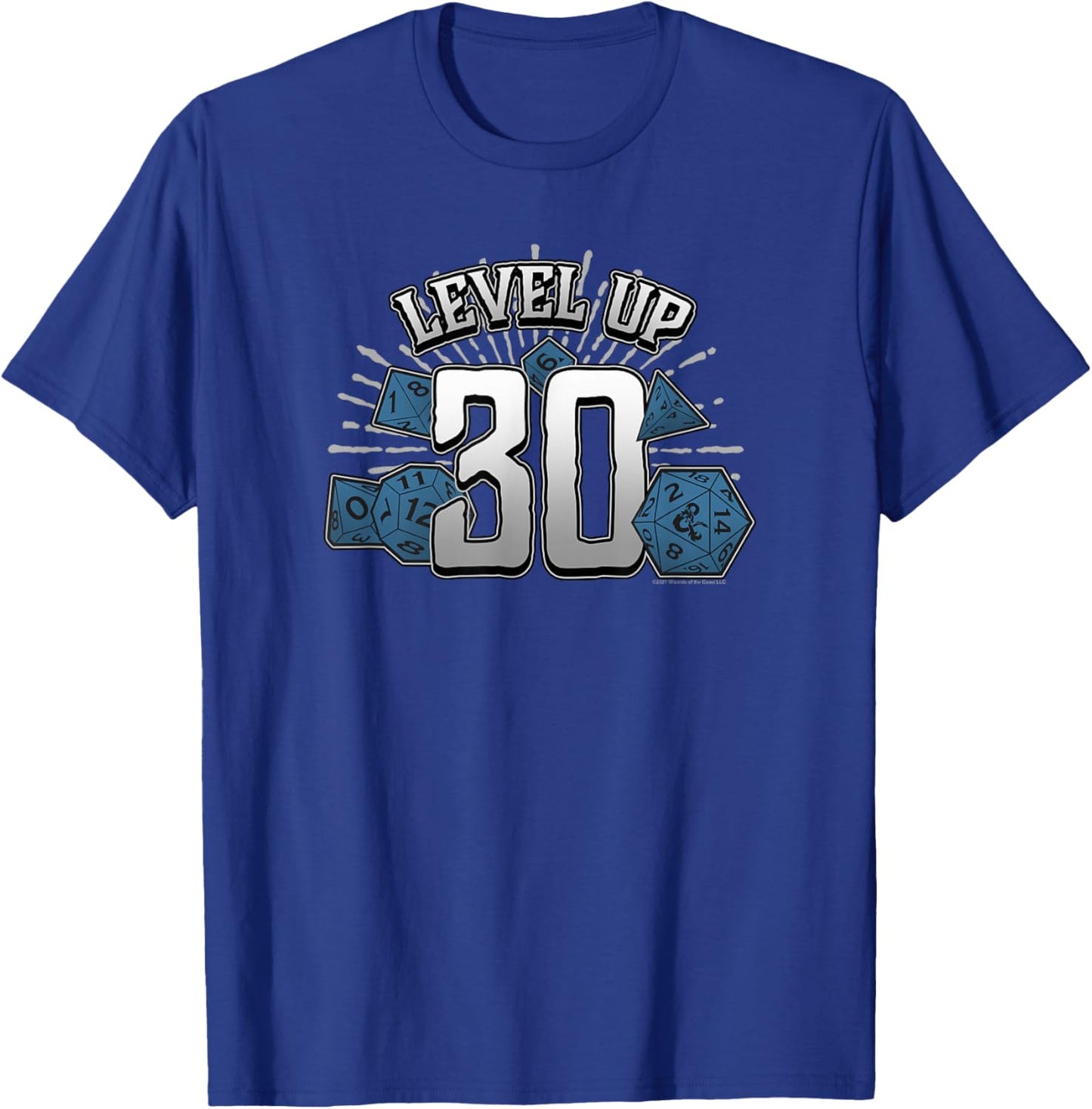 Dungeons & Dragons Birthday Level Up Thirty T-Shirt - T-Shirt | Royal