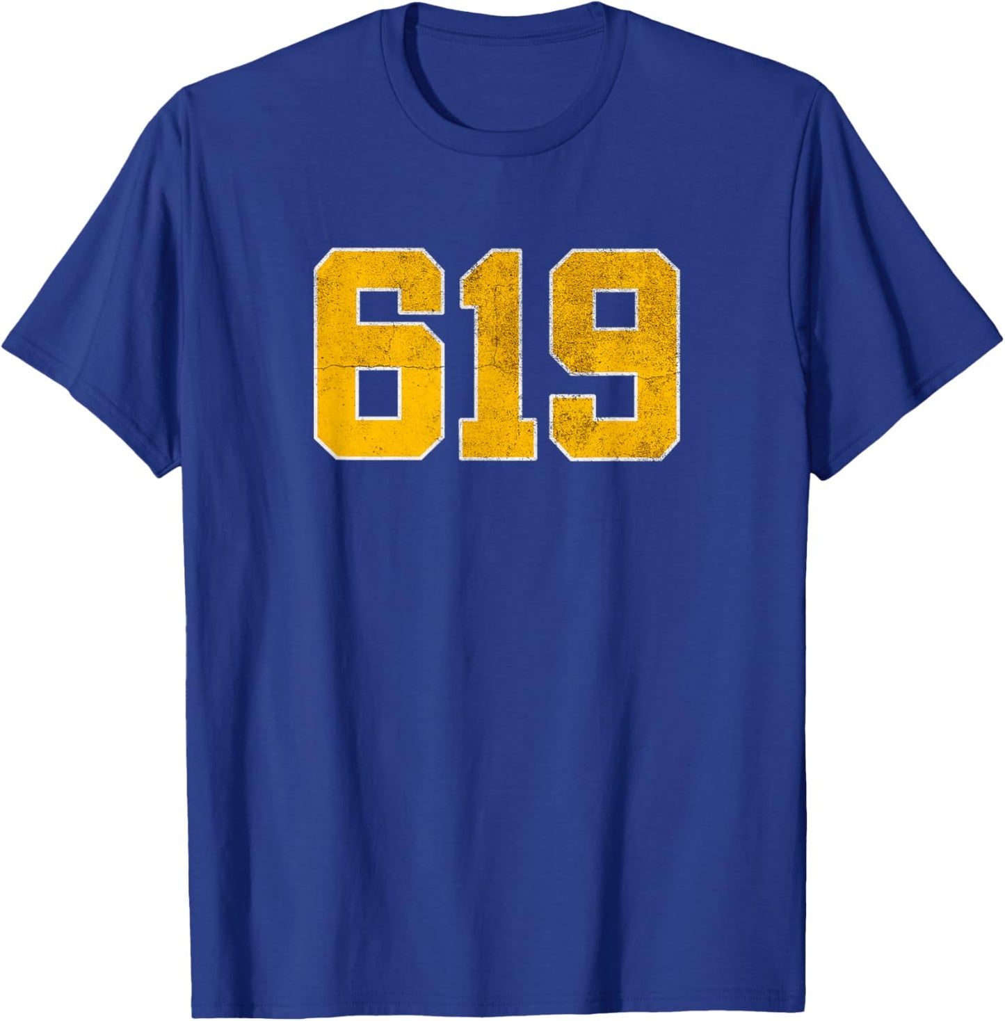 San Diego 619 Vintage Look Original Design T-Shirt - T-Shirt | Royal