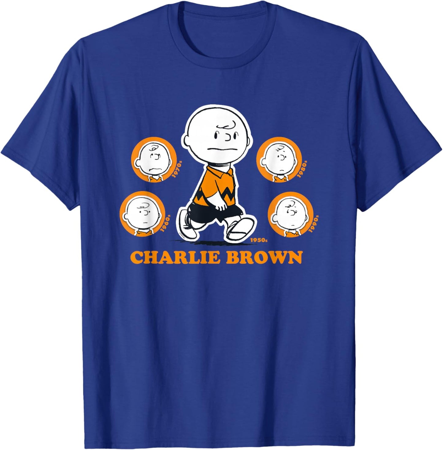 Peanuts - Charlie Brown Evolution T-Shirt - T-Shirt | Royal